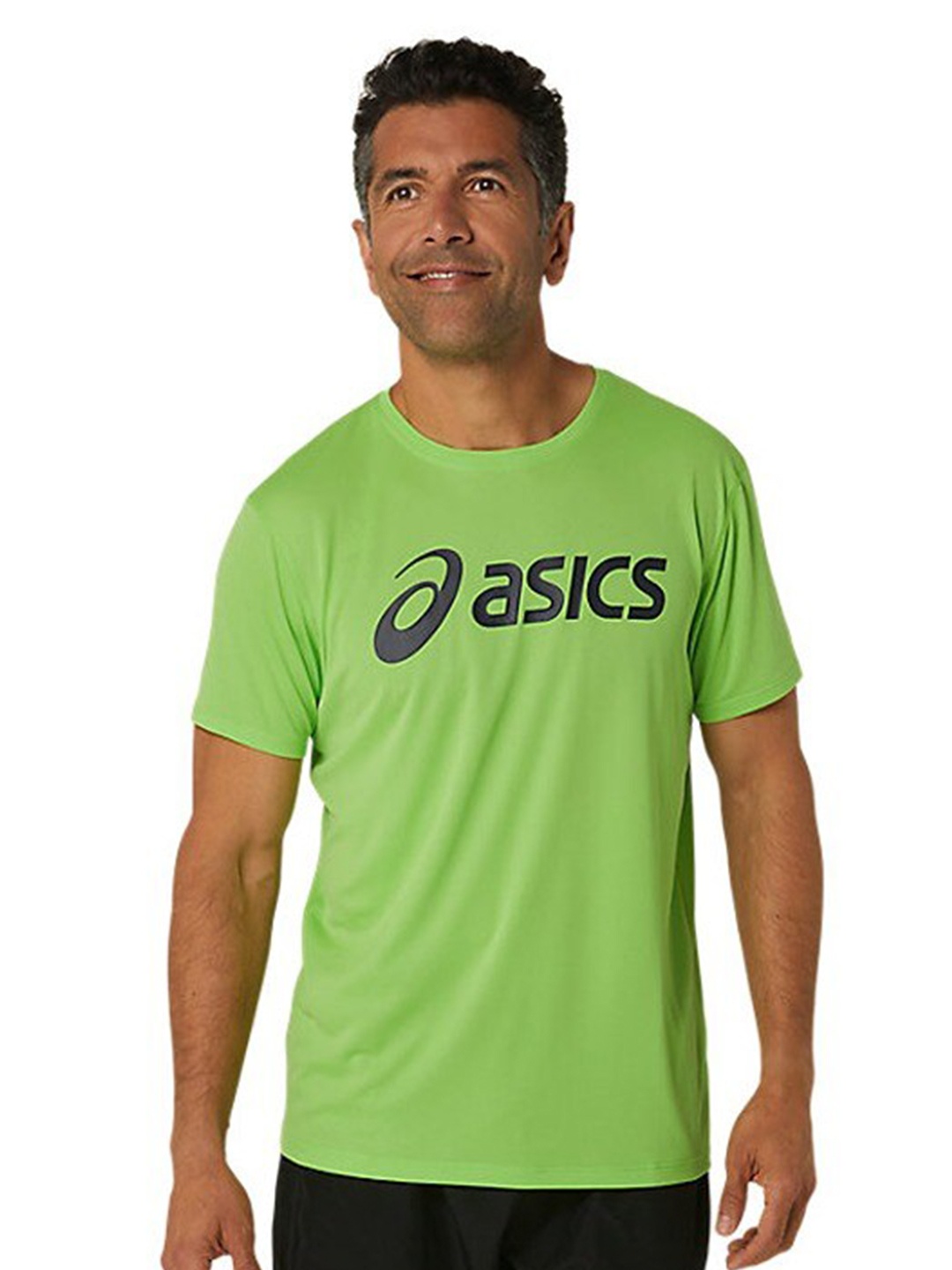 

ASICS Silver Printed Round Neck T-Shirt, Green