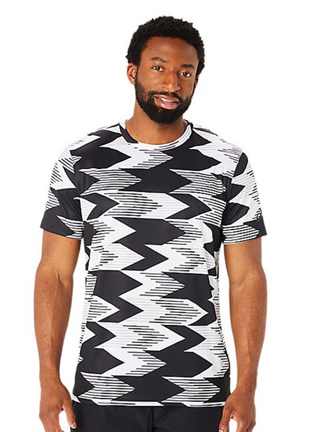 

ASICS Seasonal All Over Print SS T-shirt, Black