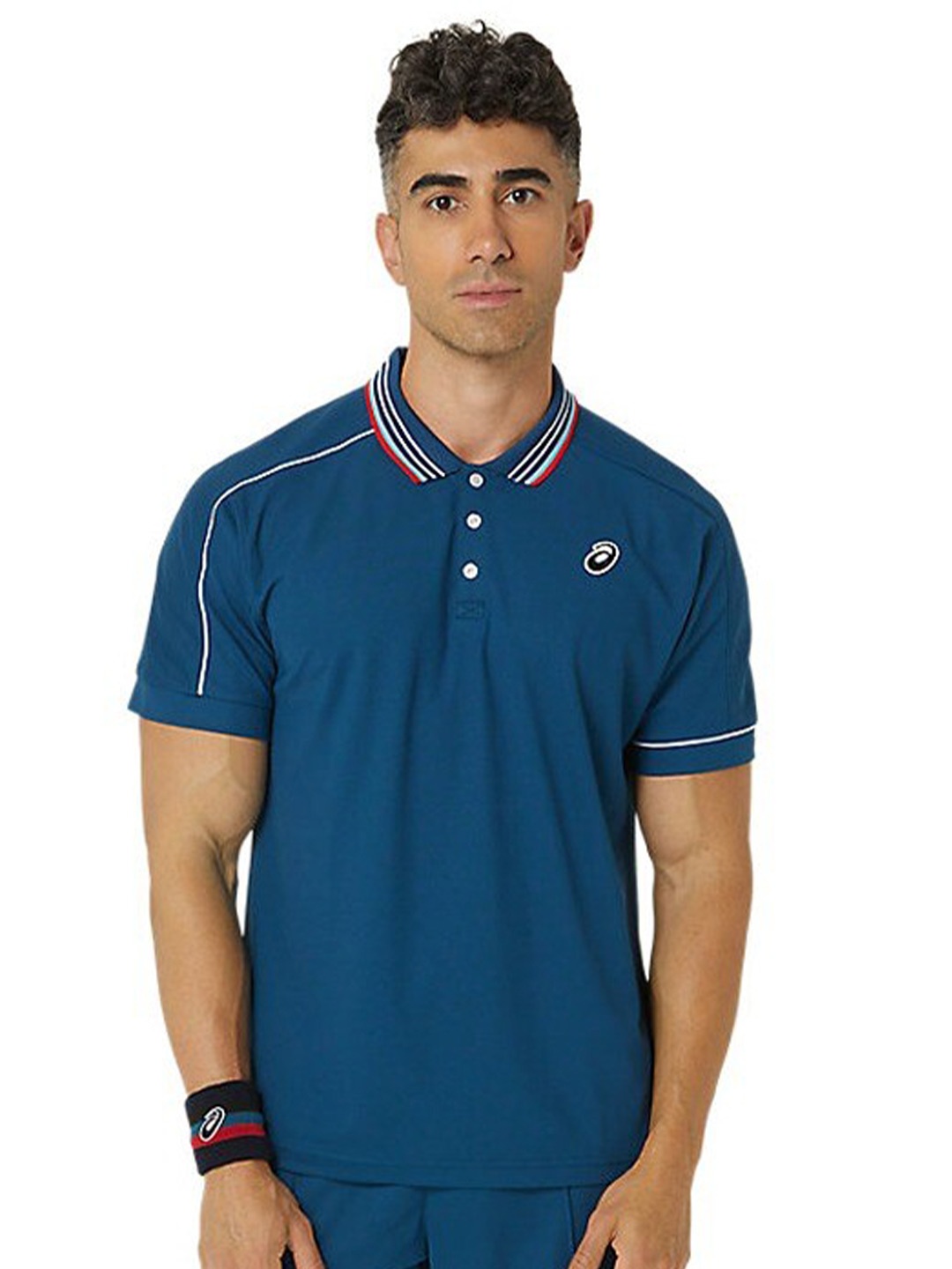 

ASICS Classic Polo Collar T-Shirt, Blue