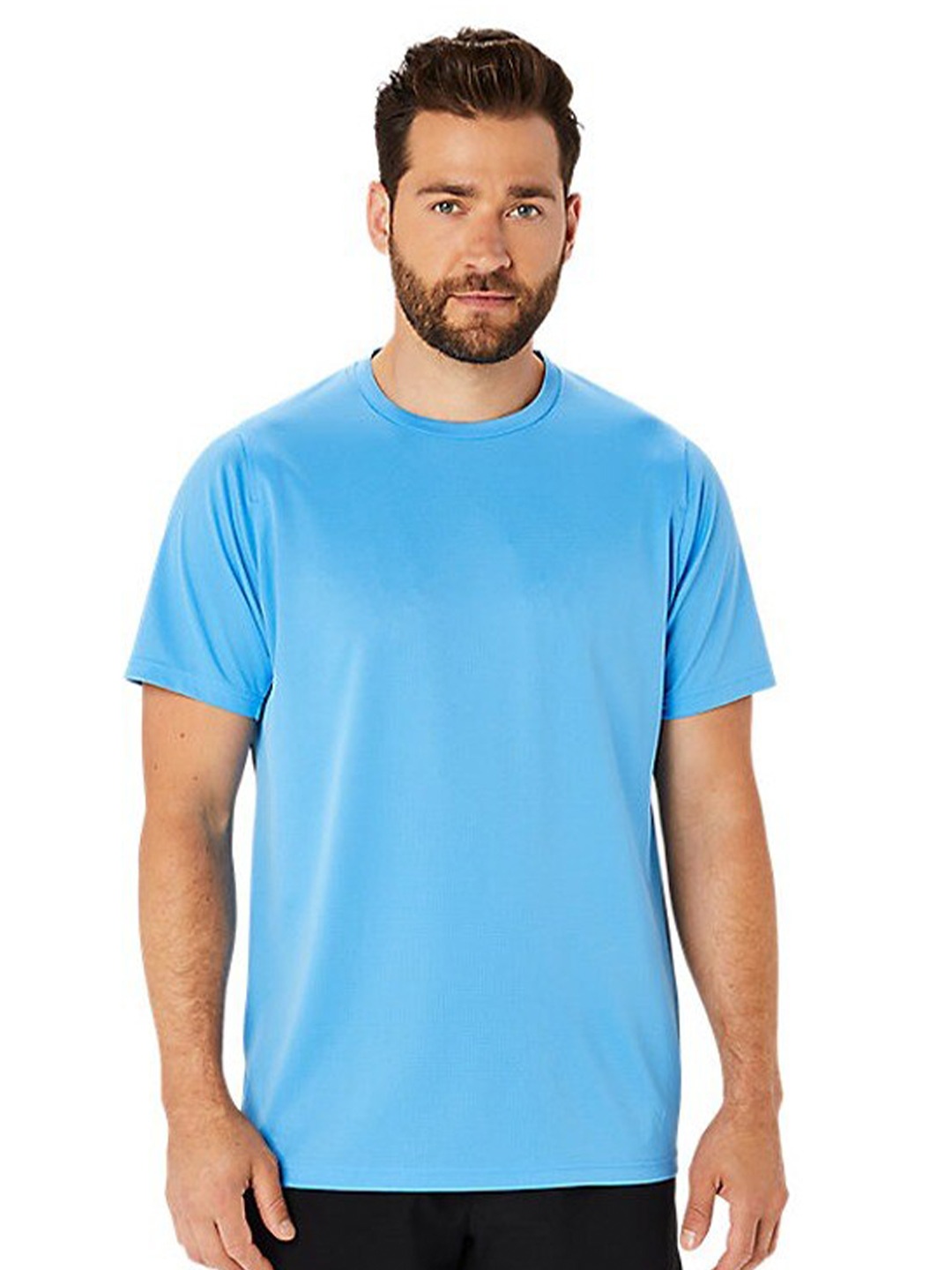 

ASICS Actibreeze Panel Jacquard SS Cotton Round Neck T-Shirt, Blue