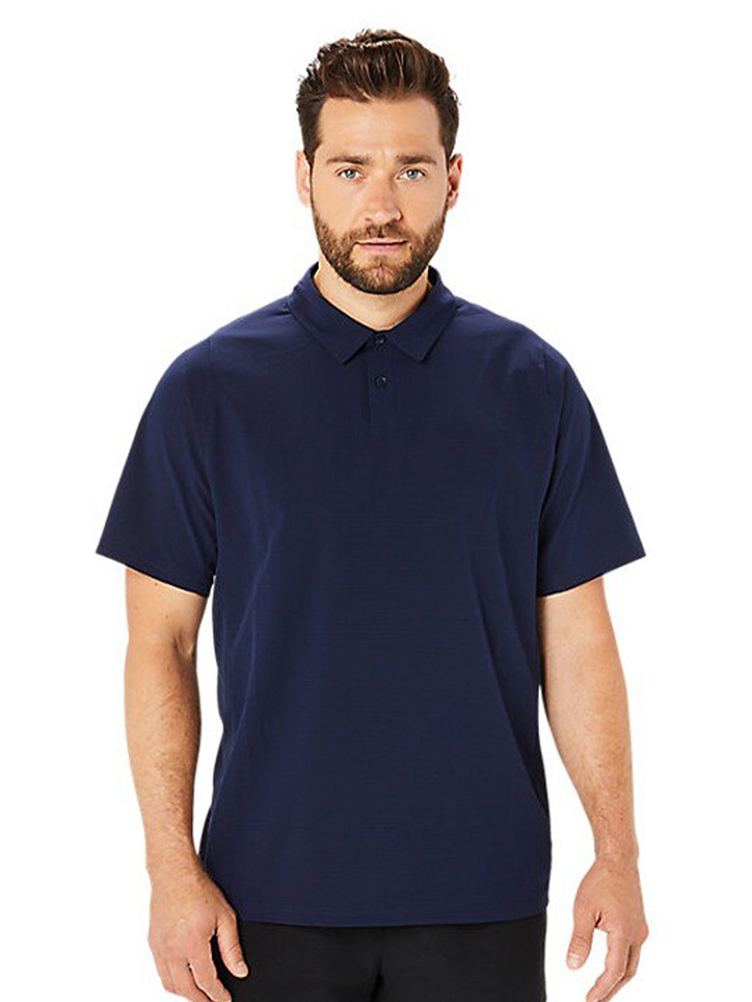 

ASICS Polo Collar T-Shirt, Navy blue