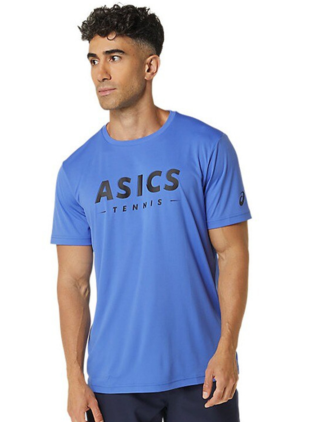 

ASICS Court Tennis Graphic Printed Short Sleeves T-shirt, Blue