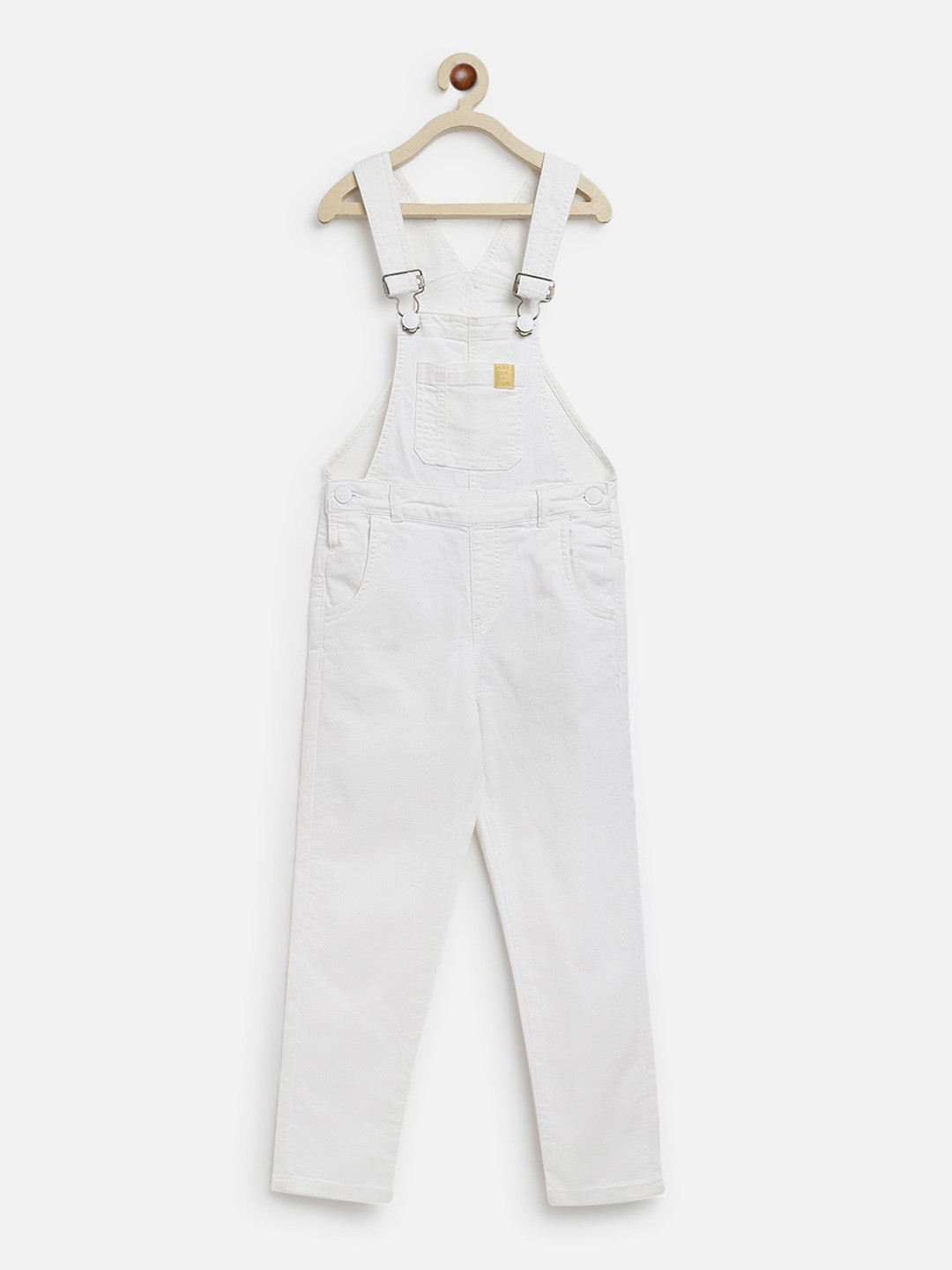 

TALES & STORIES Boys Ankle-Length Straight Leg Dungarees, White