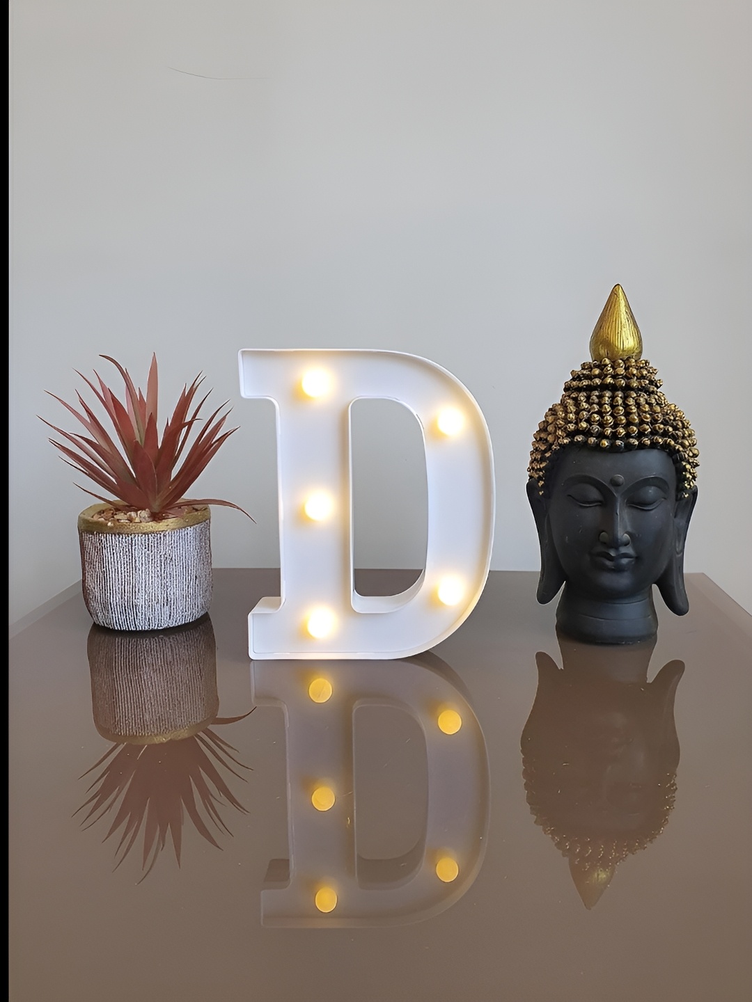 

Satyam Kraft White Letter Alphabet Shaped Led Table Lamp