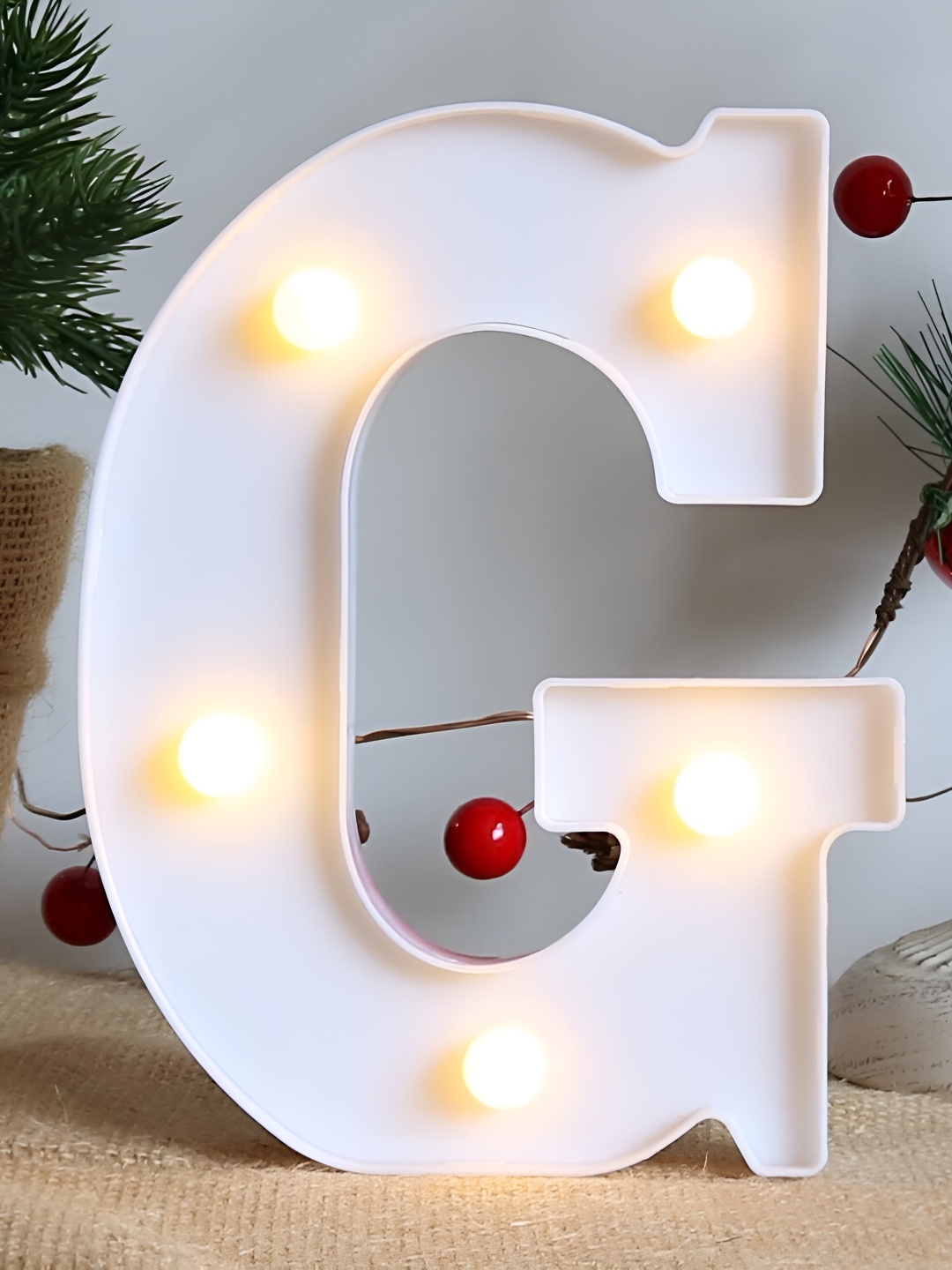 

Satyam Kraft White Alphabet G Shaped Contemporary LED Table Lamp