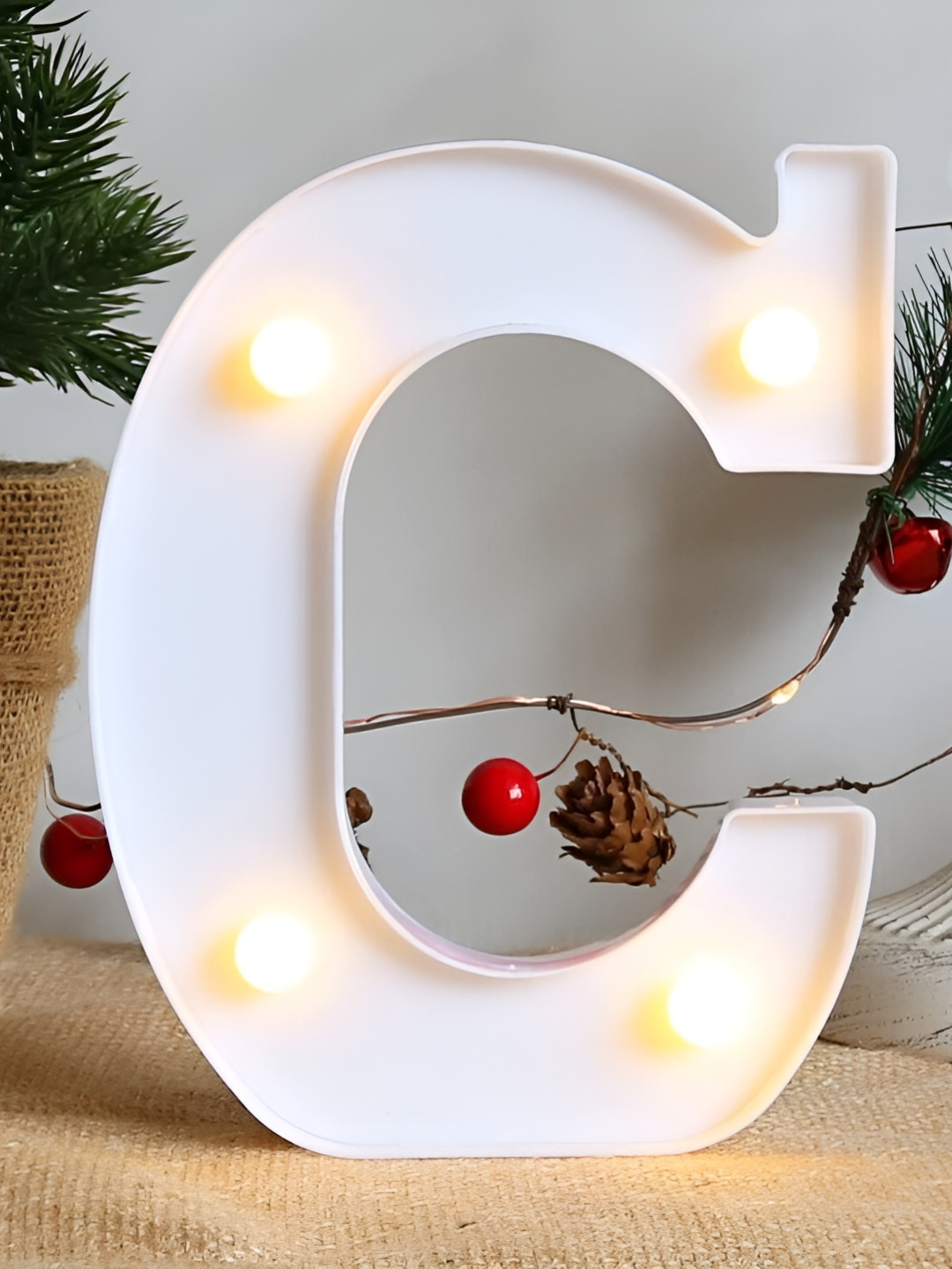 

Satyam Kraft White Alphabet Shaped Acrylic Table Lamp
