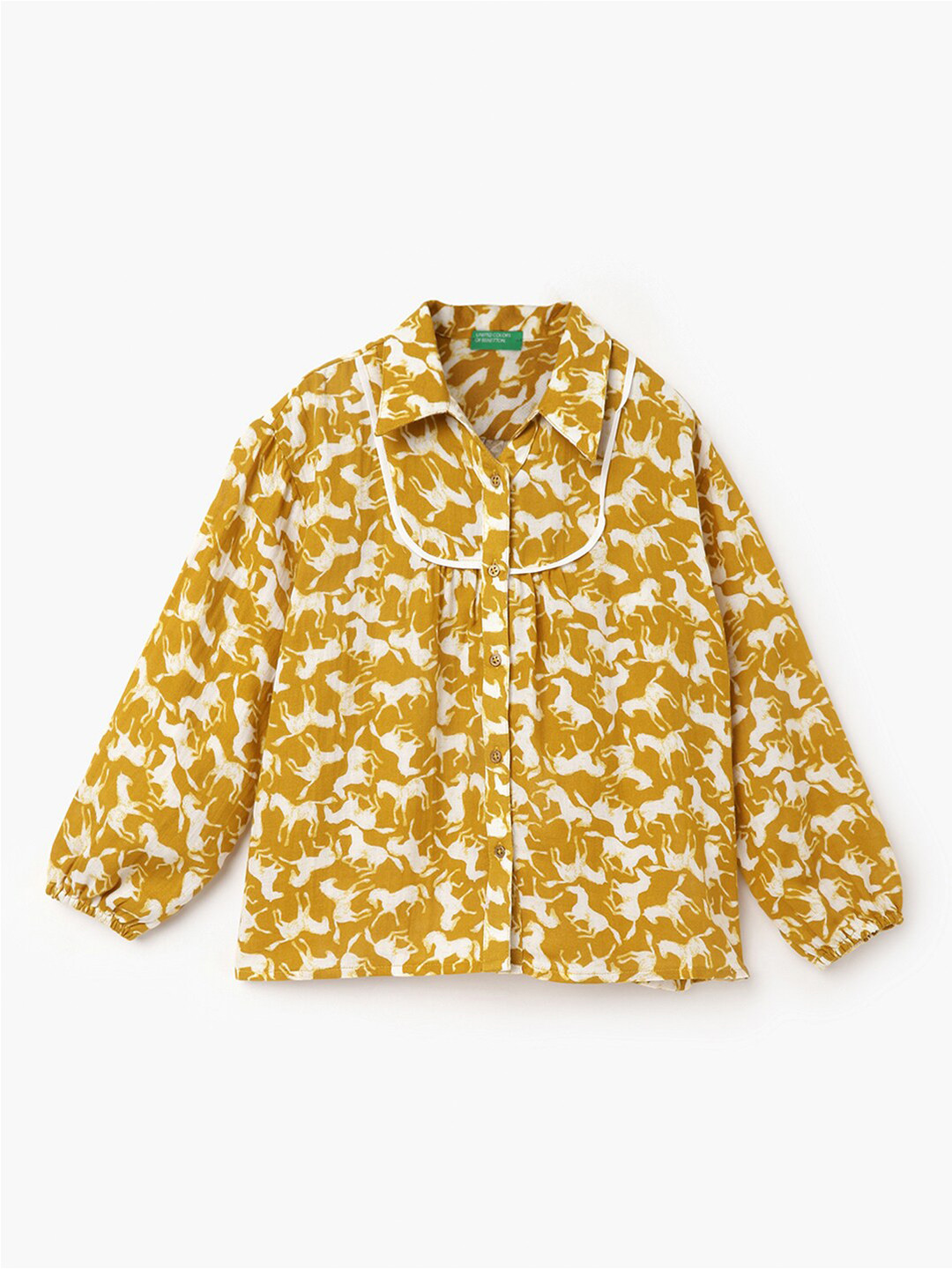 

United Colors of Benetton Floral Print Top, Yellow