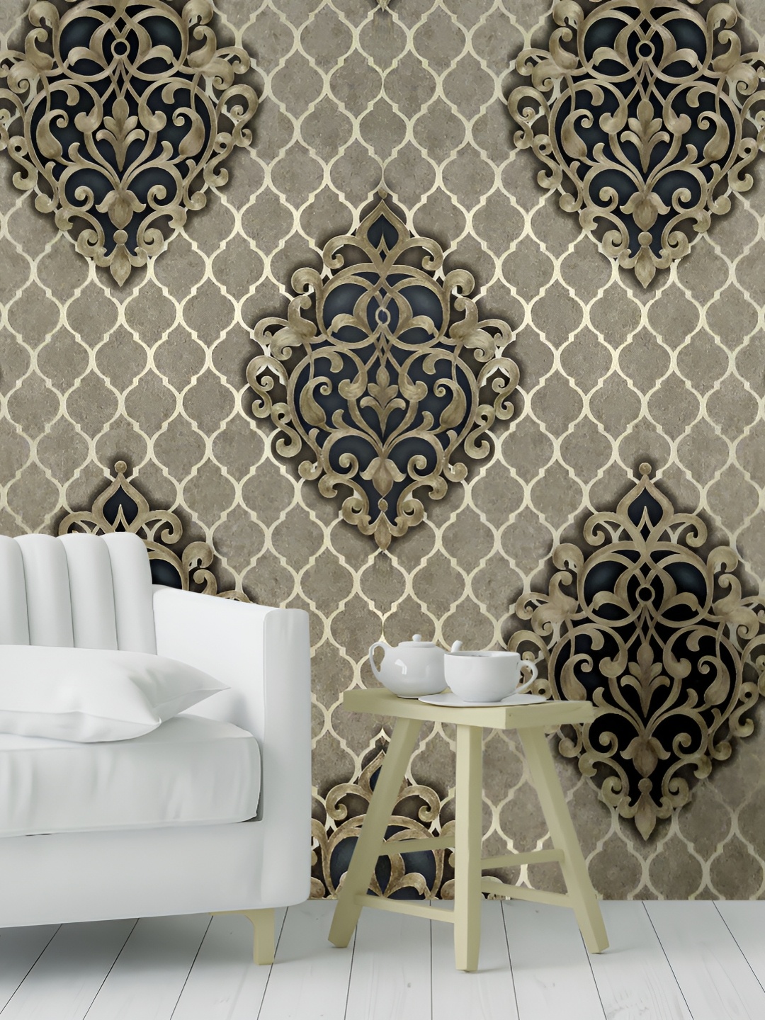 

Rosecraft Brown Printed Self Adhesive Wallpaper