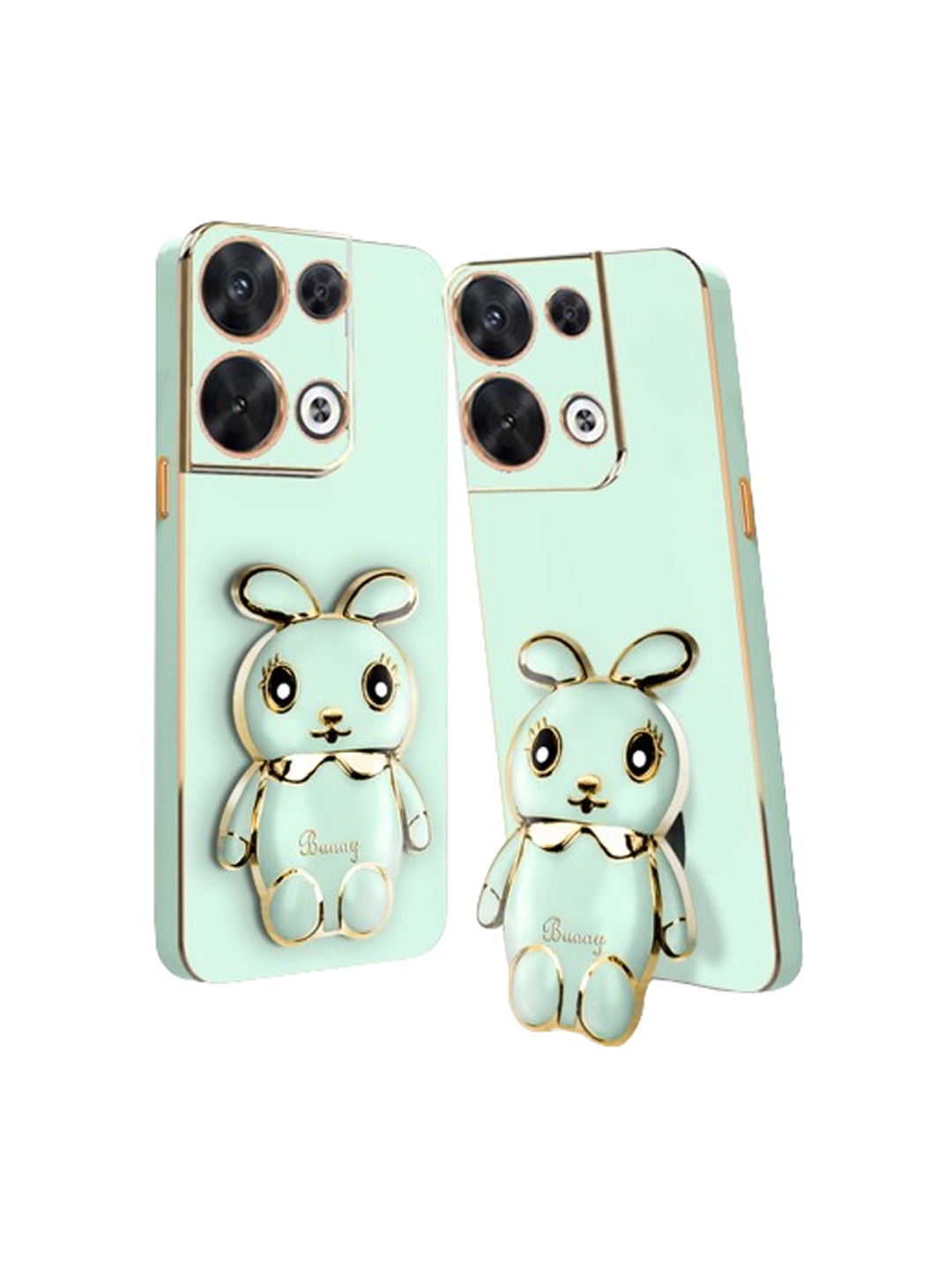 

Karwan Unisex Lightweight Oppo Reno 8 Pro Back Case Cover With Folding Stand, Green