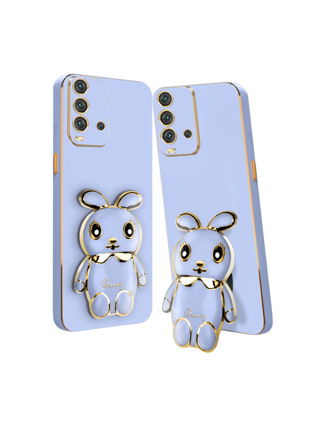 

Karwan 3D Mini Bunny with Folding Stand Back Cover Redmi 9 Power Back Case, Blue