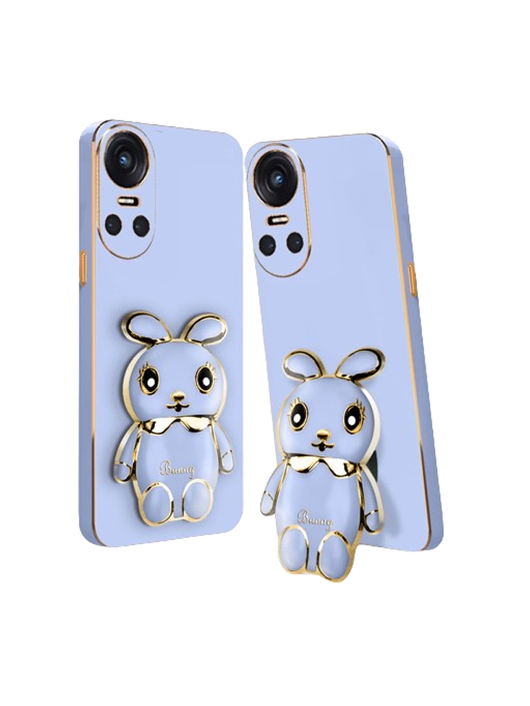 

Karwan Oppo Reno 10 3D Mini Bunny Mobile Back Case With Folding Stand, Blue