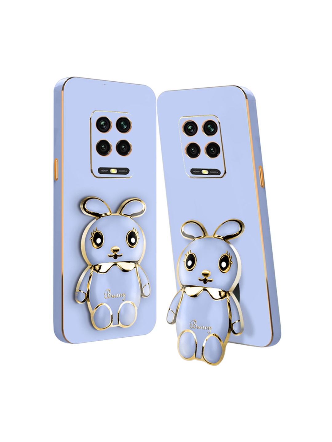 

Karwan Redmi Note 9 Pro 3D Mini Bunny Mobile Back Case With Folding Stand, Blue