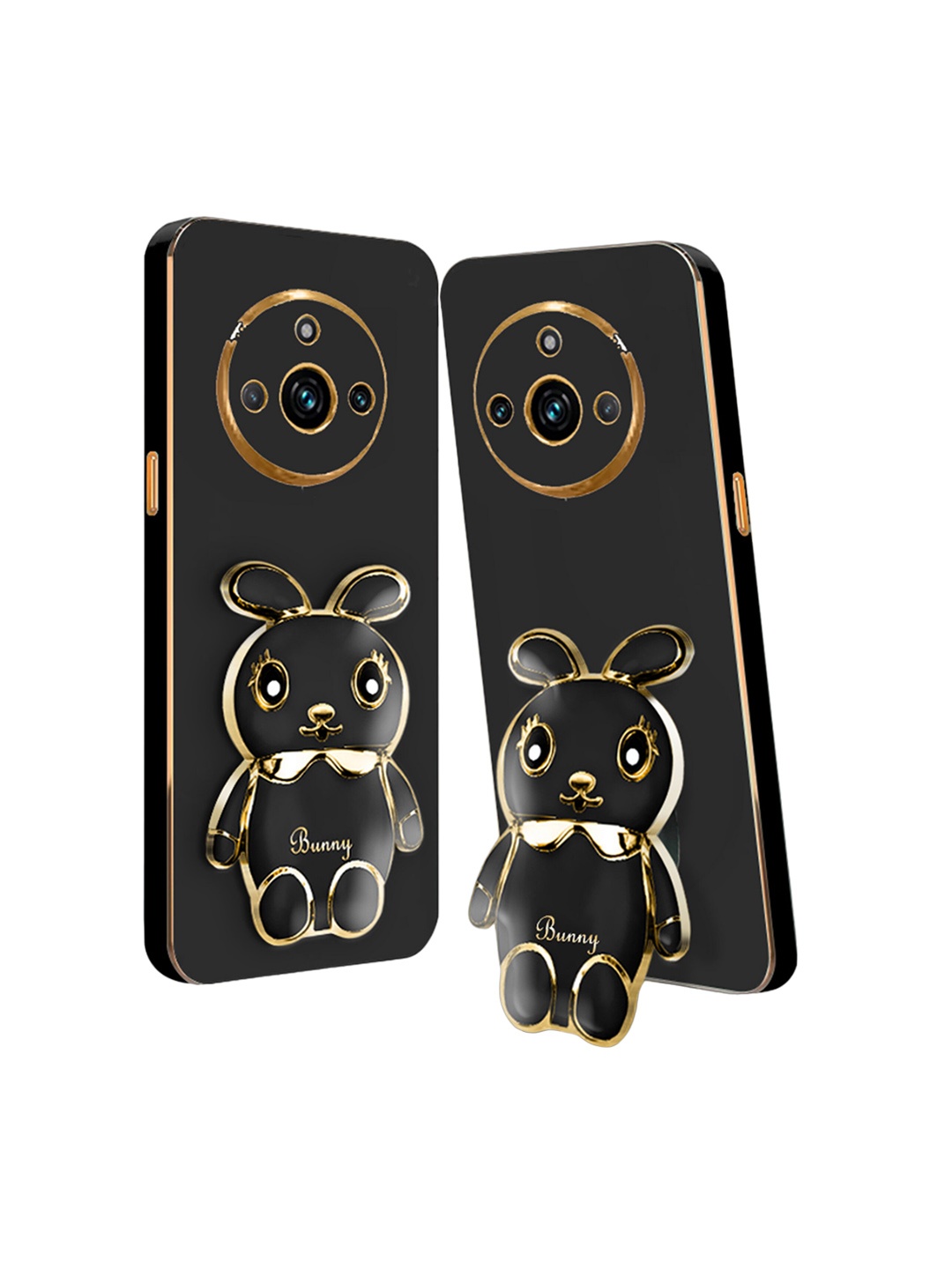 

Karwan Bunny with Folding Stand Back Case Mobile Accessories, Black