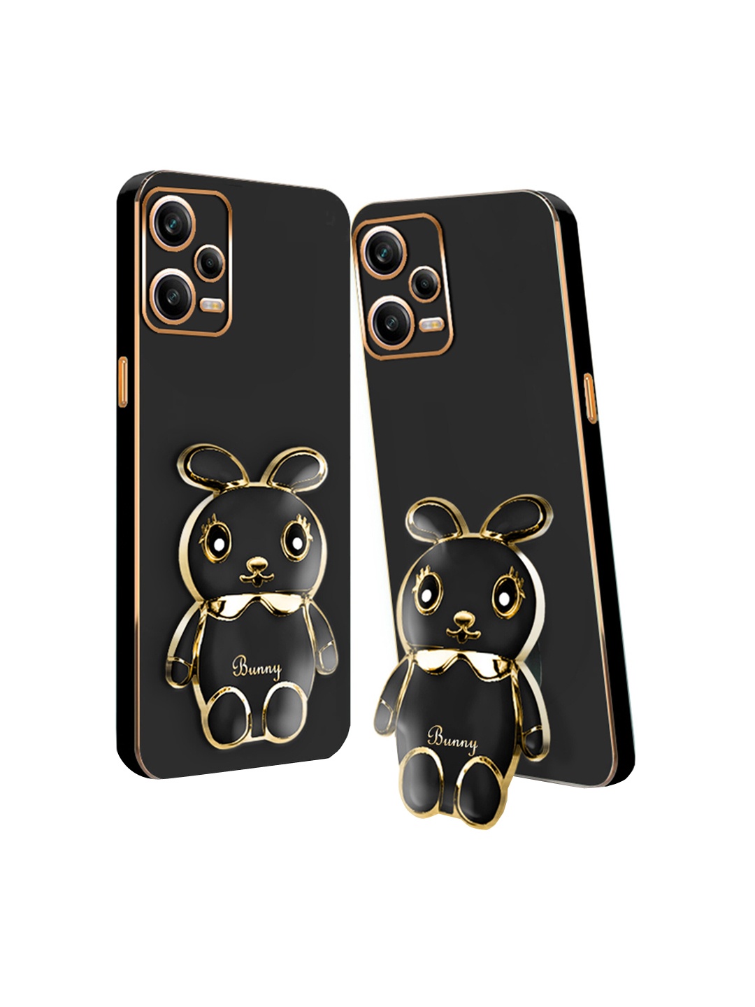 

Karwan Bunny with Folding Stand Back Case Mobile Accessories, Black