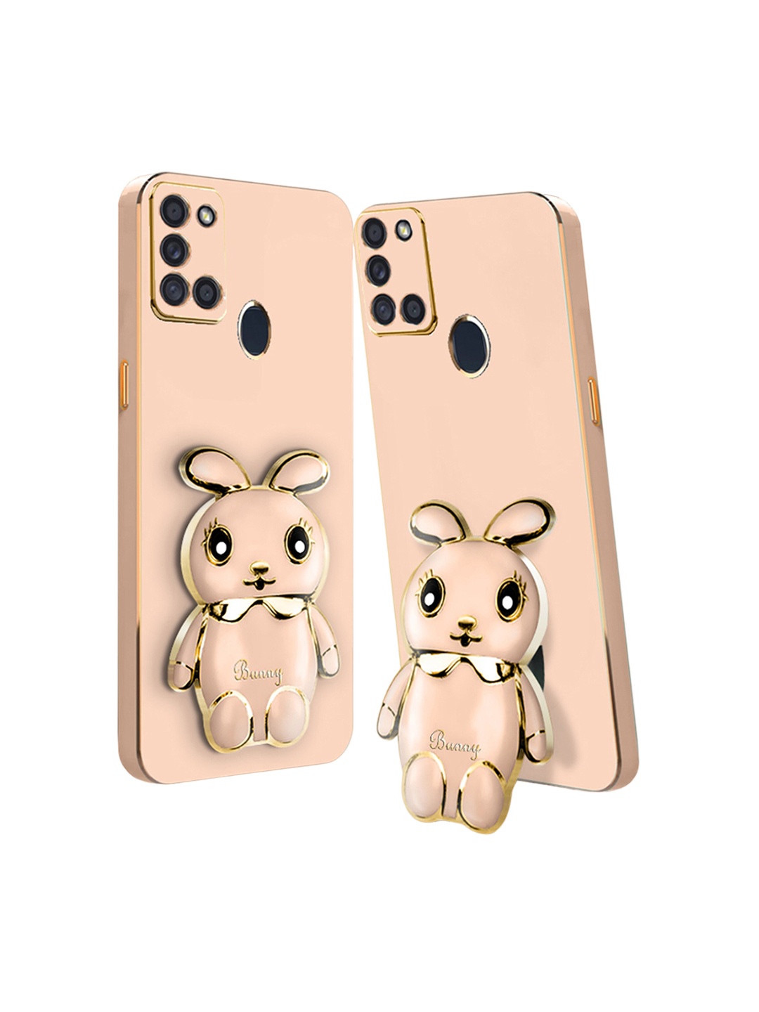 

Karwan 3D Mini Bunny with Folding Stand Samsung A21S Back Case, Pink