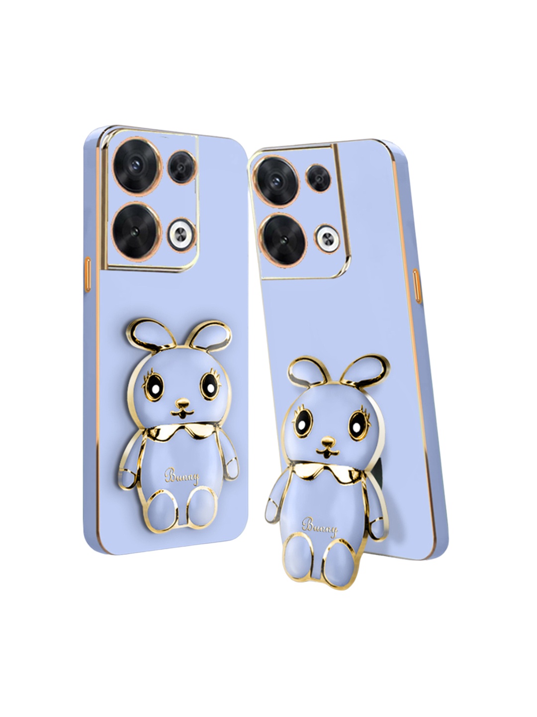 

Karwan 3D Mini Bunny with Folding Stand Oppo Reno 8 Pro Back Case, Blue