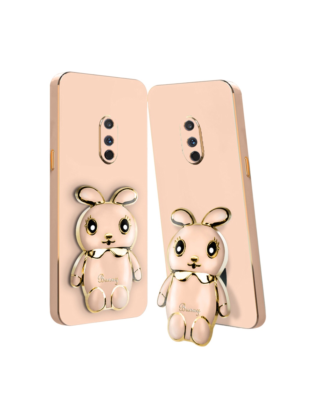 

Karwan 3D Mini Bunny with Folding Stand Xiaomi Poco F1 Back Case, Pink