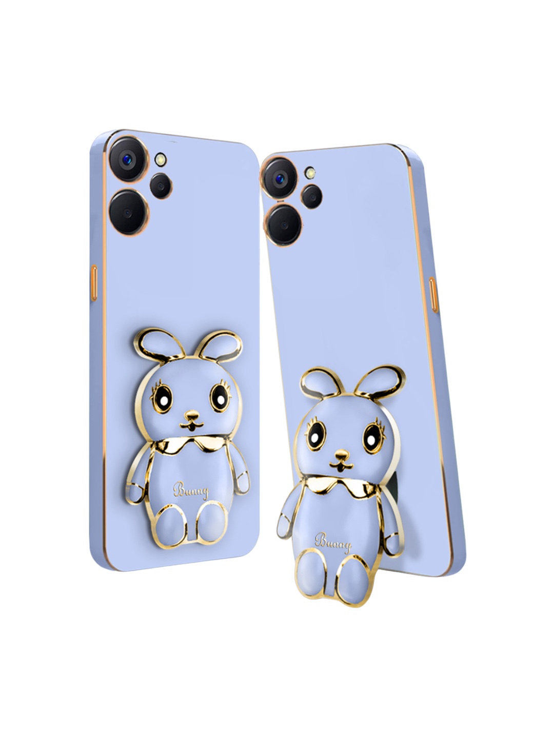 

Karwan Realme C31 3D Mini Bunny with Folding Stand Back Cover Case, Blue