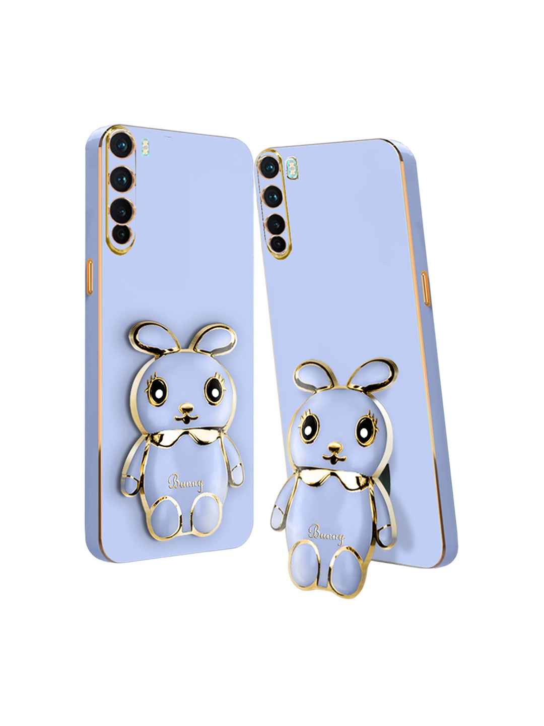 

Karwan Realme 6 3D Mini Bunny With Folding Stand Mobile Back Case, Blue