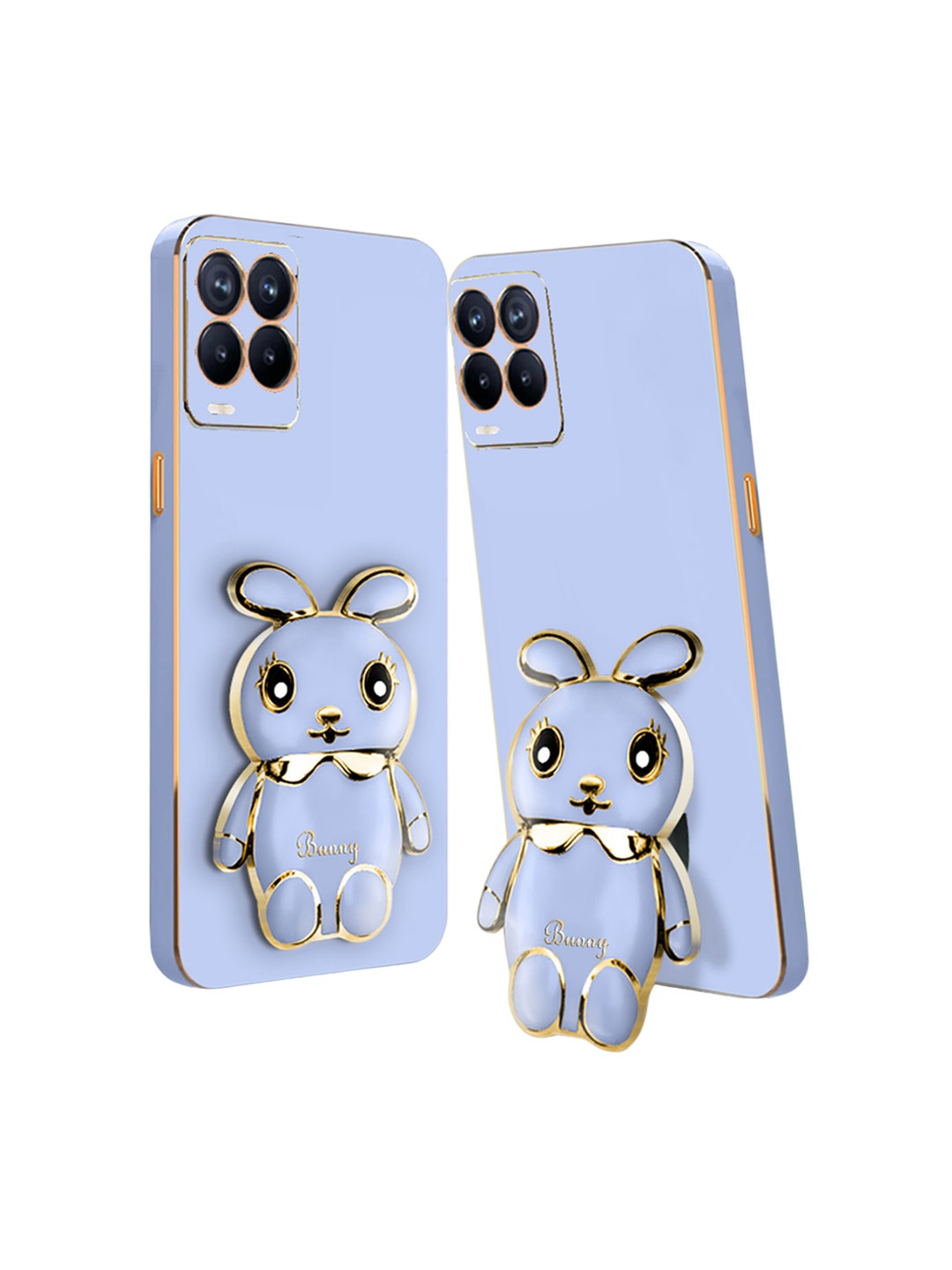 

Karwan Realme 8 4G 3D Mini Bunny With Folding Stand Mobile Back Case, Blue