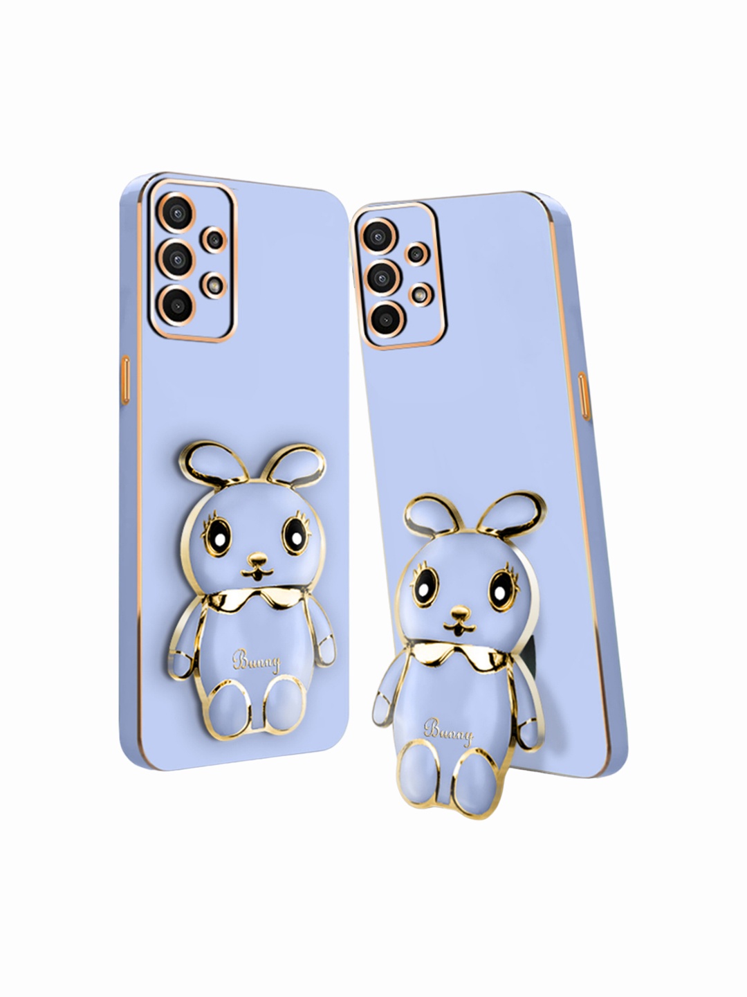 

Karwan Samsung A23 4G 3D Mini Bunny With Folding Stand Back Cover Case, Blue