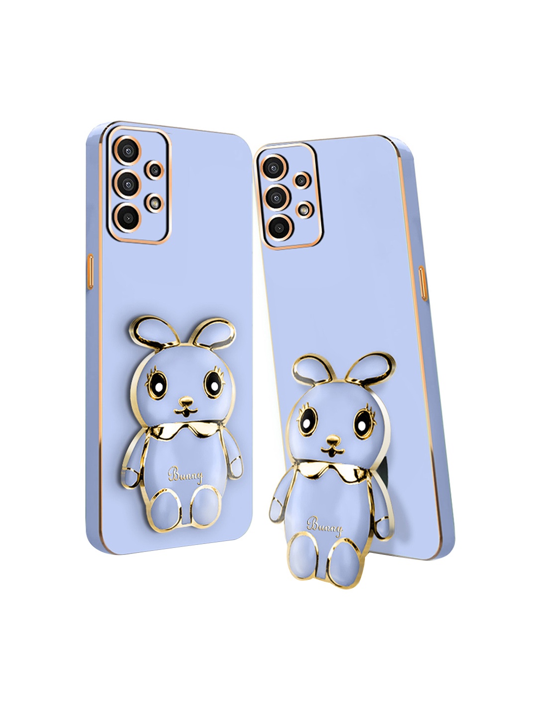 

Karwan Samsung A32 3D Mini Bunny With Folding Stand Back Cover Case, Blue
