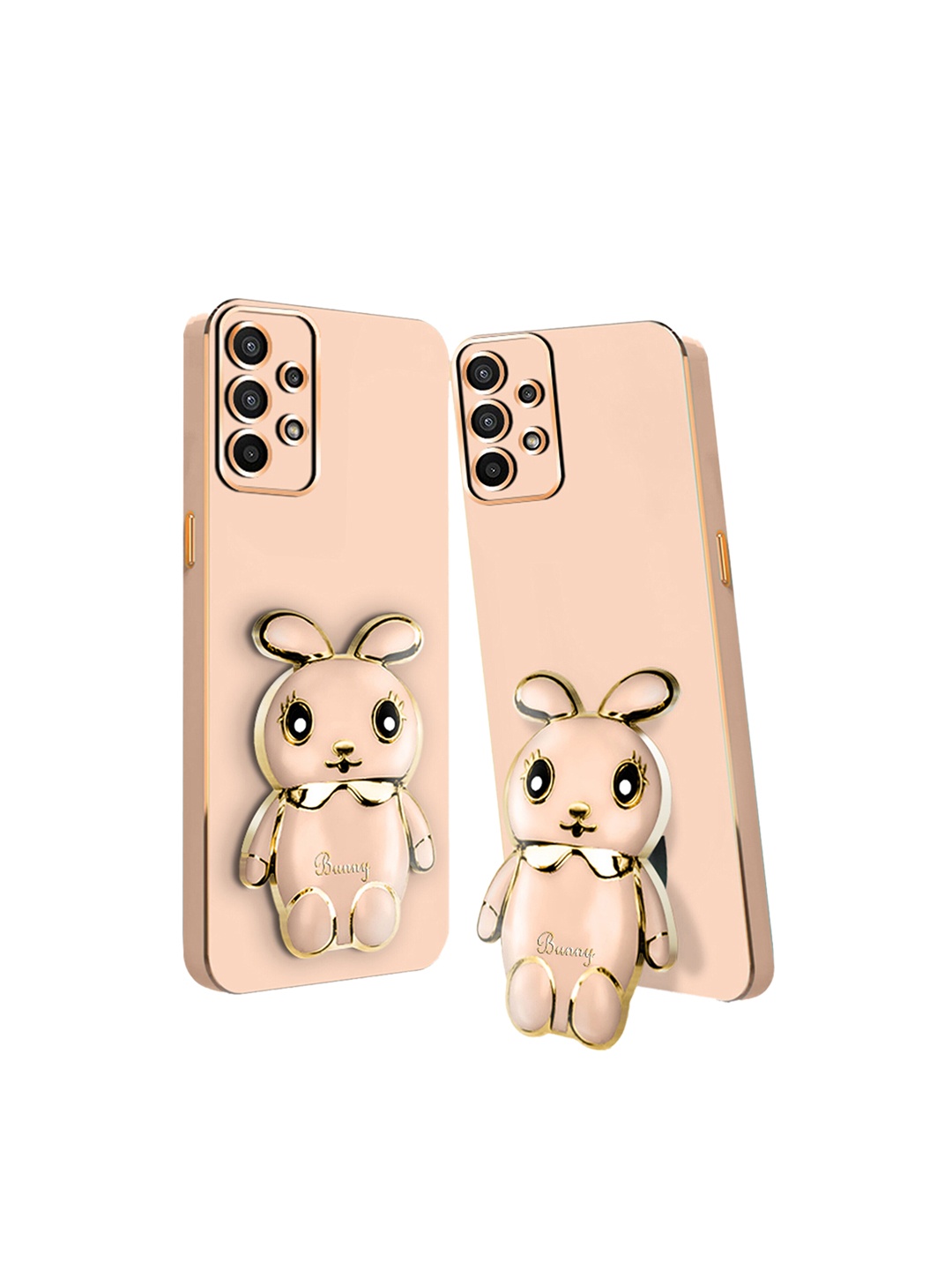 

Karwan Samsung A23 3D Mini Bunny With Folding Stand Back Cover Case, Pink