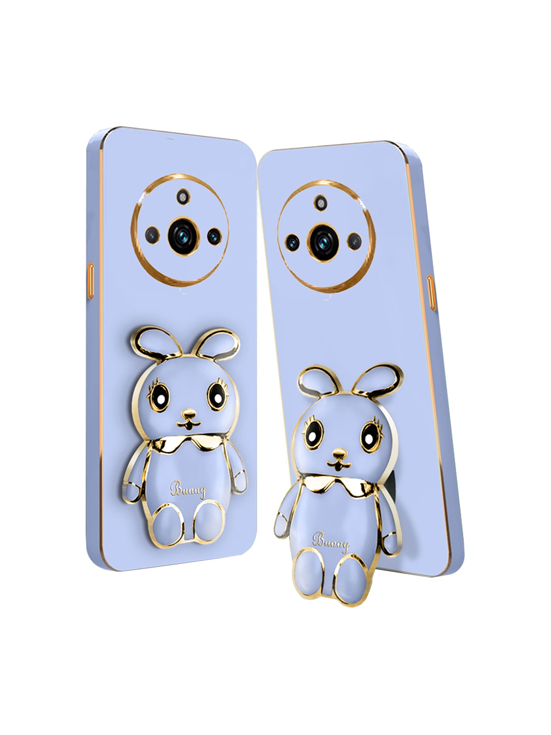 

Karwan Realme 11 Pro 3D Mini Bunny With Folding Stand Back Cover Case, Blue