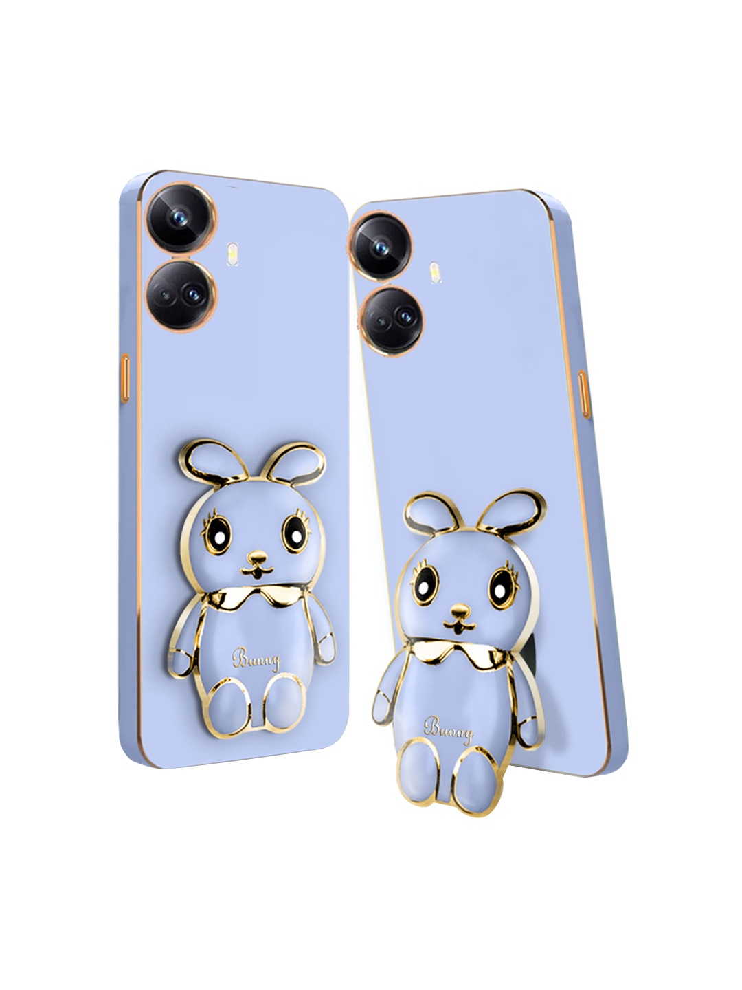 

Karwan Realme 10 Pro 3D Mini Bunny With Folding Stand Back Cover Case, Blue