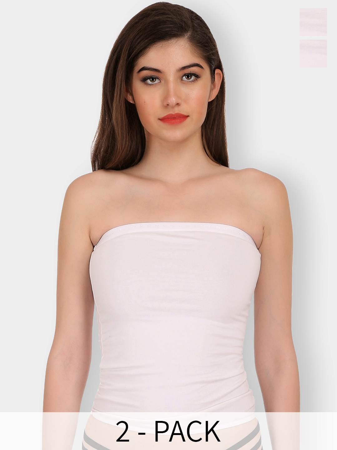 

SELFCARE Pack Of 2 Cotton Camisoles, White