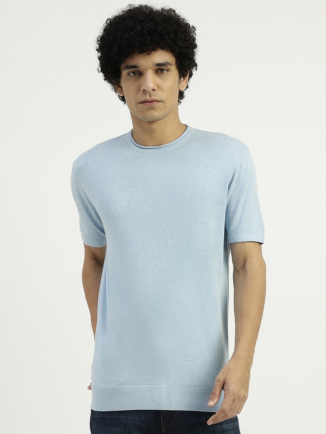 United Colors of Benetton Pure Cotton Round Neck T-shirt, Pink