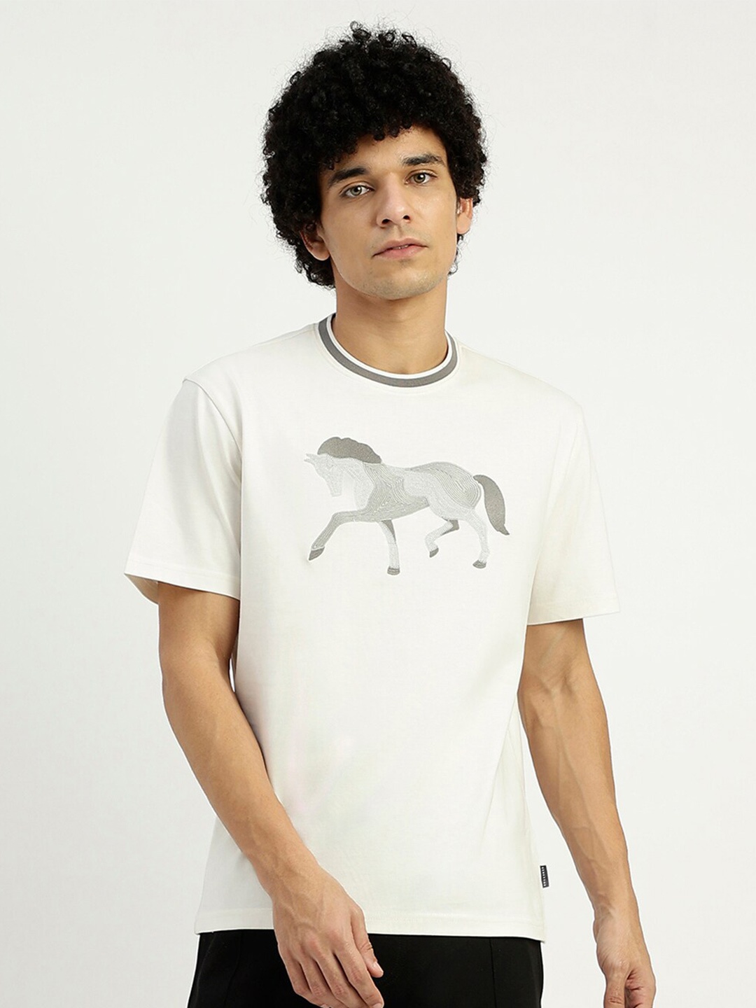 

United Colors of Benetton Graphic Printed Pure Cotton T-shirt, White