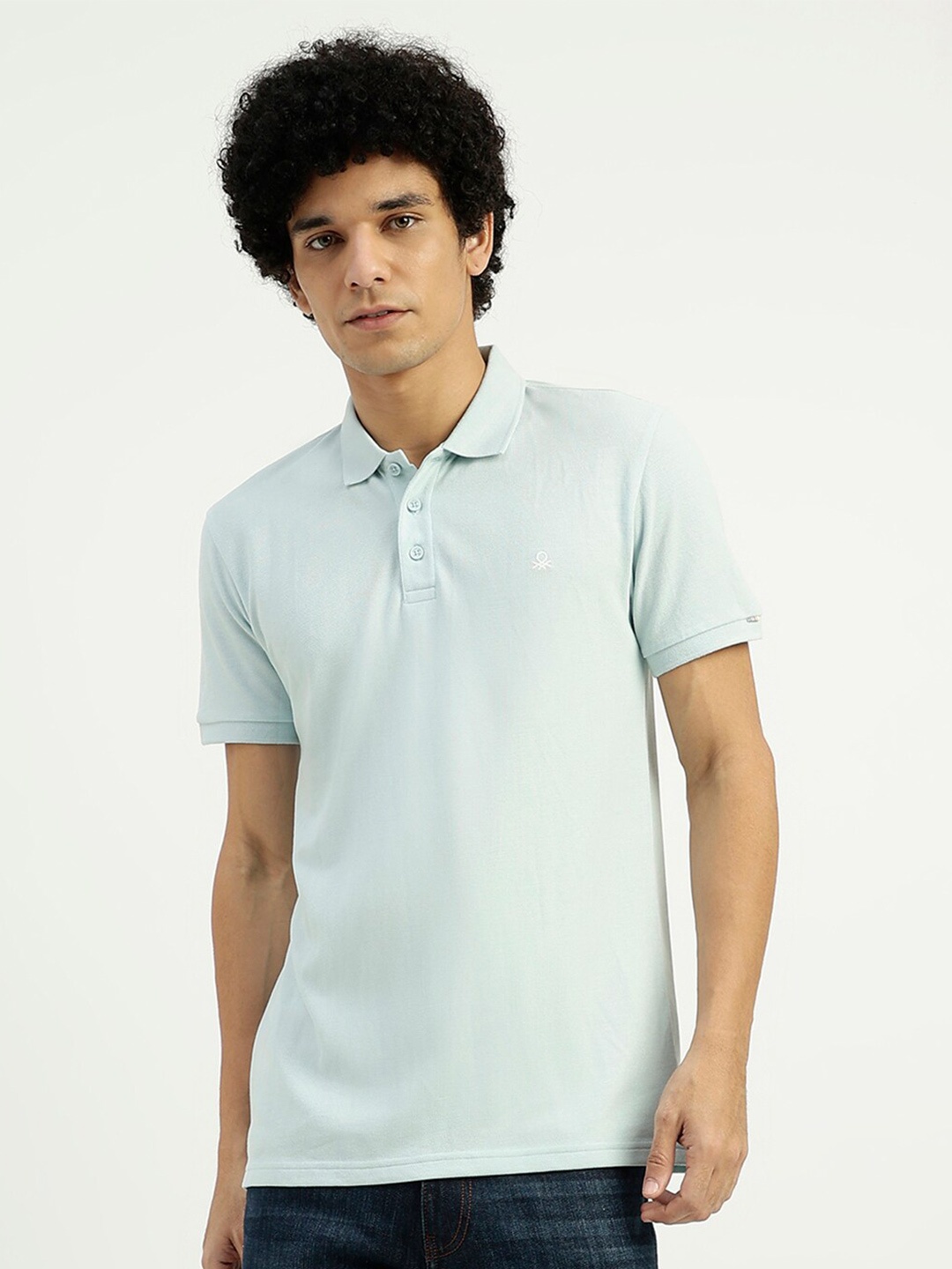 

United Colors of Benetton Polo Collar Short Sleeves T-shirt, Blue