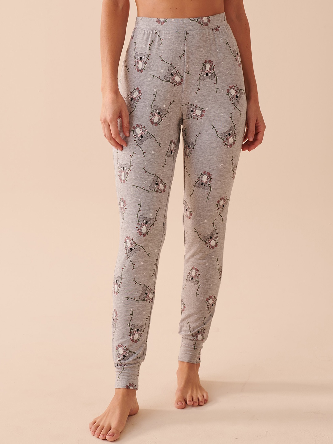 

La Vie en Rose Long Sleeves Night Suit, Grey