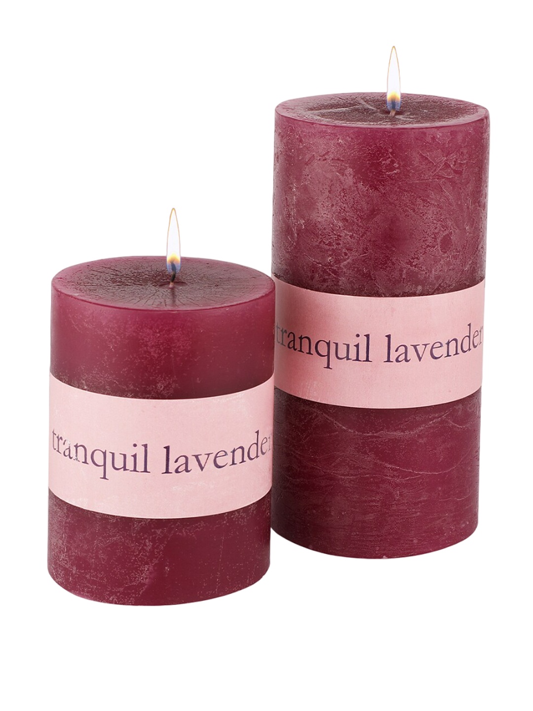 

Perenne Design Purple Lavender Musk Aroma Pillar Candle