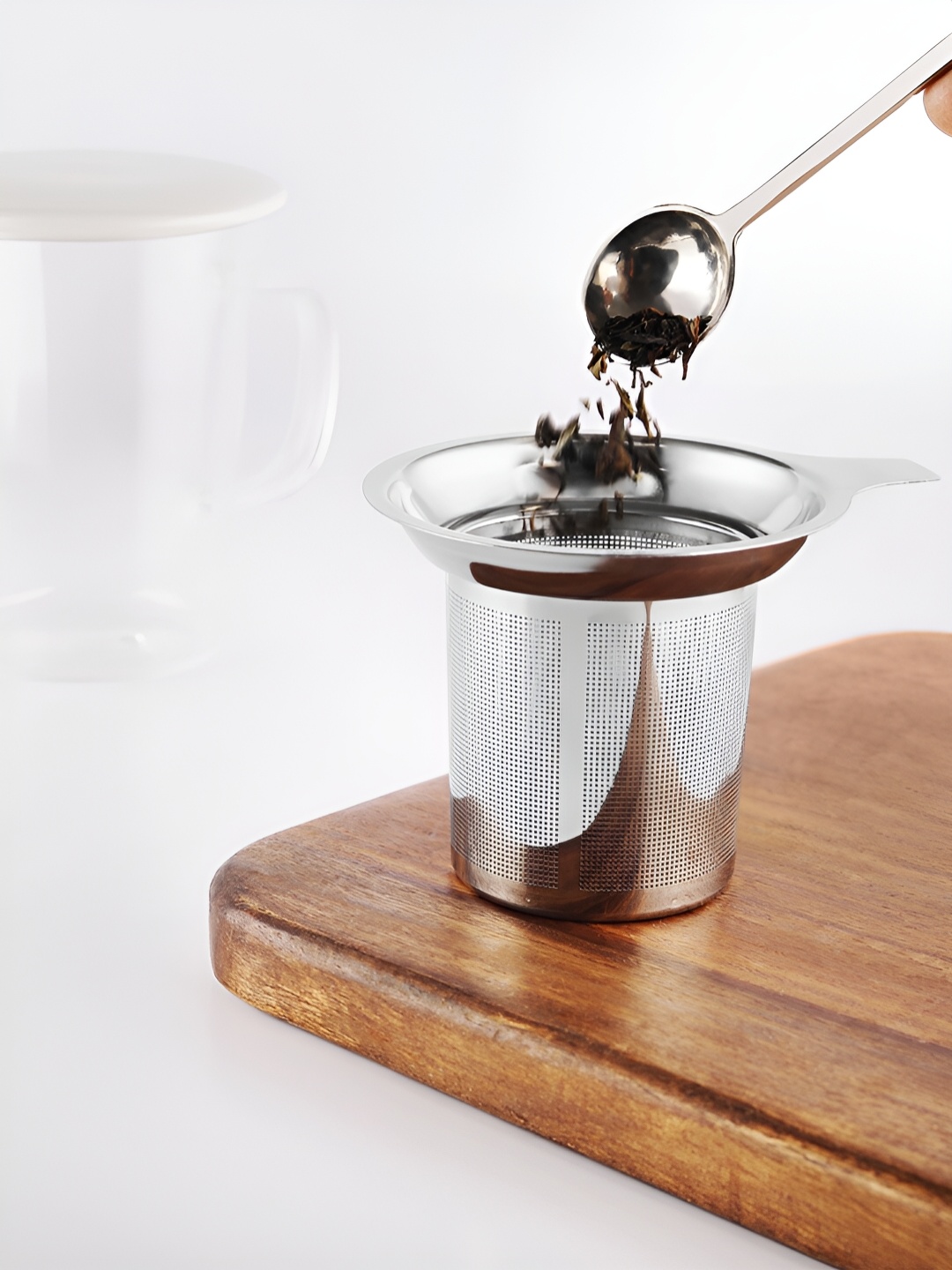 

Perenne Design Transparent Glass Dishwasher and Microwave Safe Tea Mug