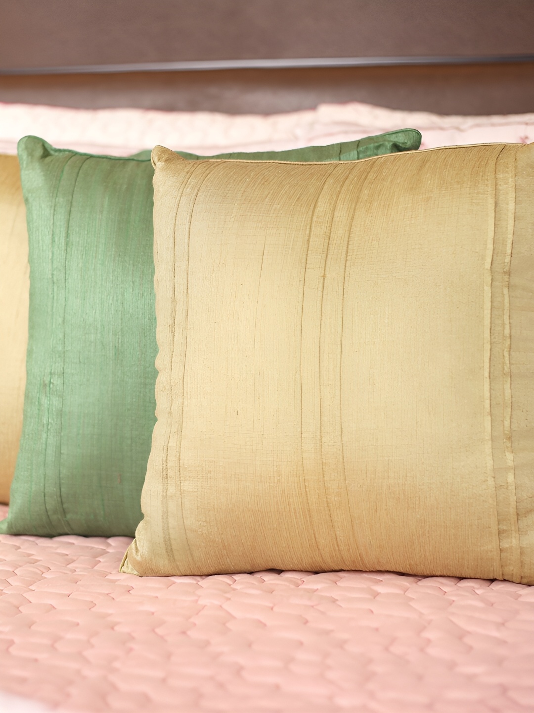 

Perenne Design Lime Green Square Silk Cushion Cover