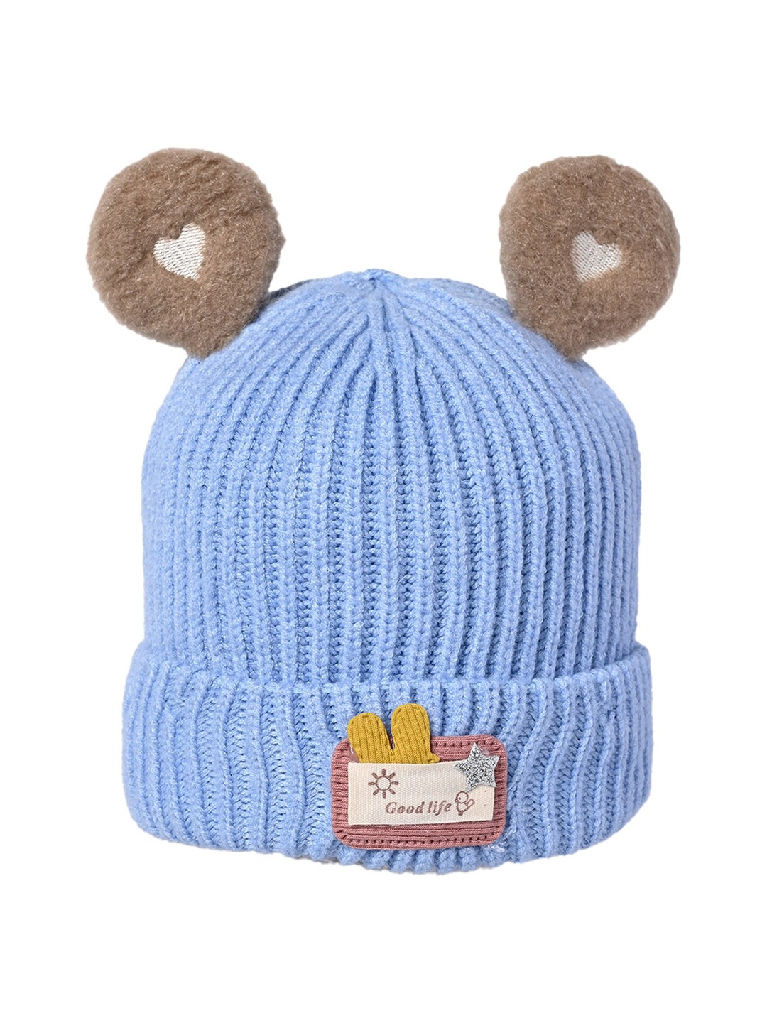

KID-O-WORLD Boys Ribbed Woollen Beanie, Blue