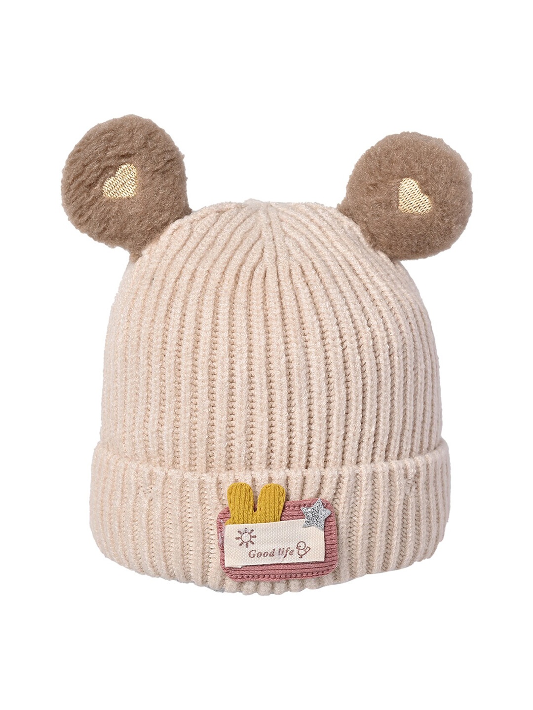 

KID-O-WORLD Kids Self Design Woollen Beanie, Beige