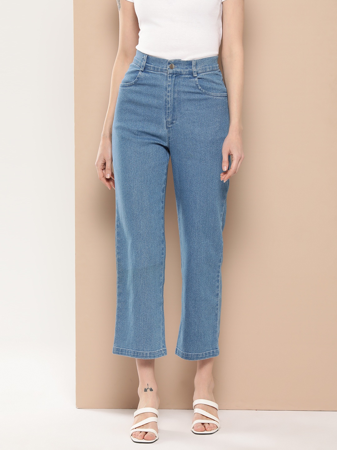 

Chemistry Mid-Rise Cropped Bootcut Jeans, Blue