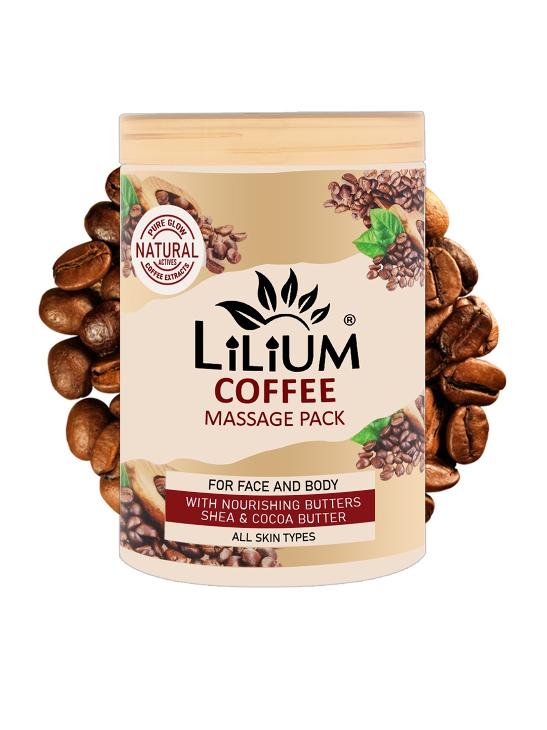 

Lilium Coffee Massage Pack with Shea & Cocoa Butter - 900 ml, Beige