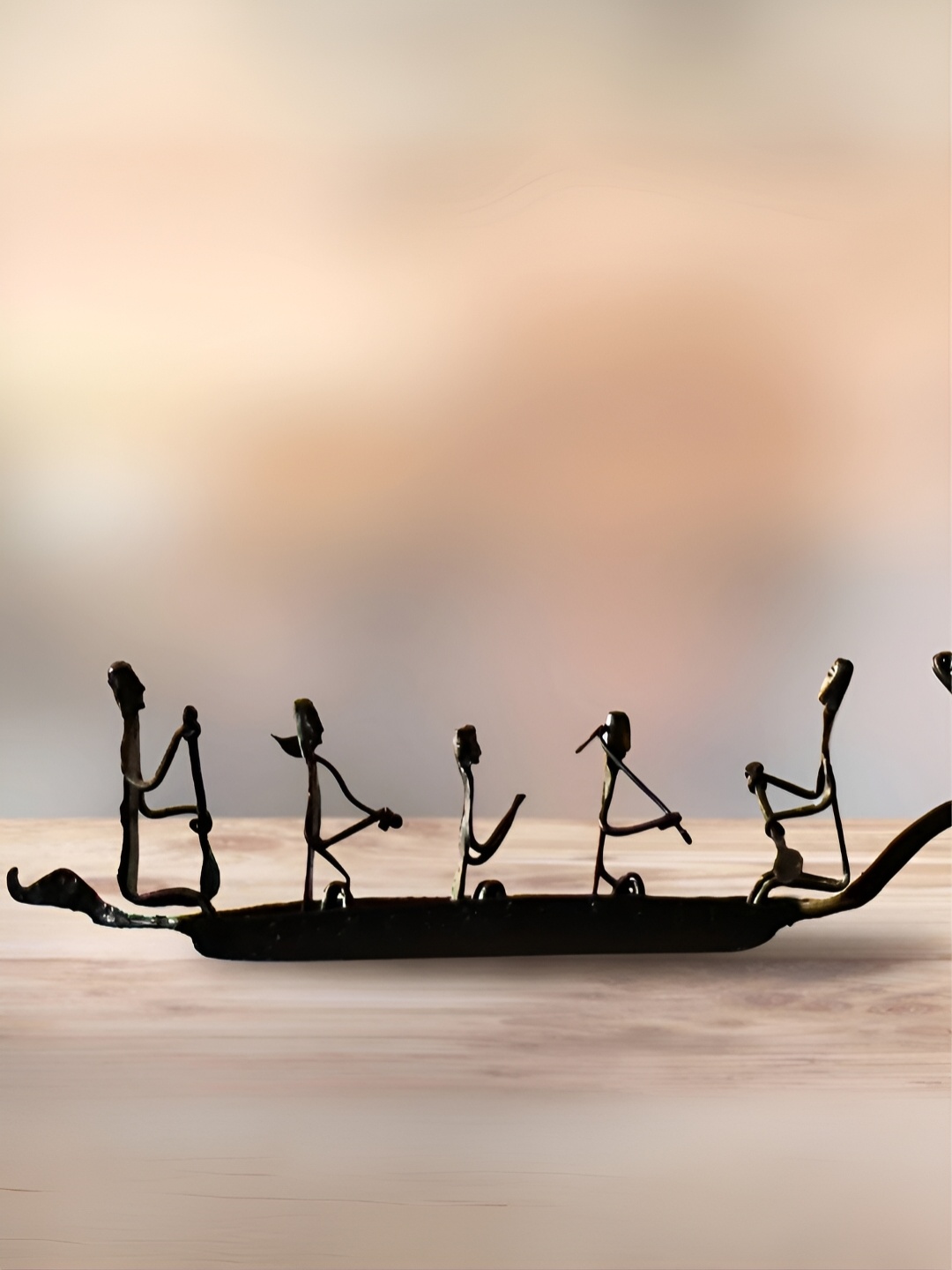 

Peepul Tree Black Tribal Boat Figurine Showpiece