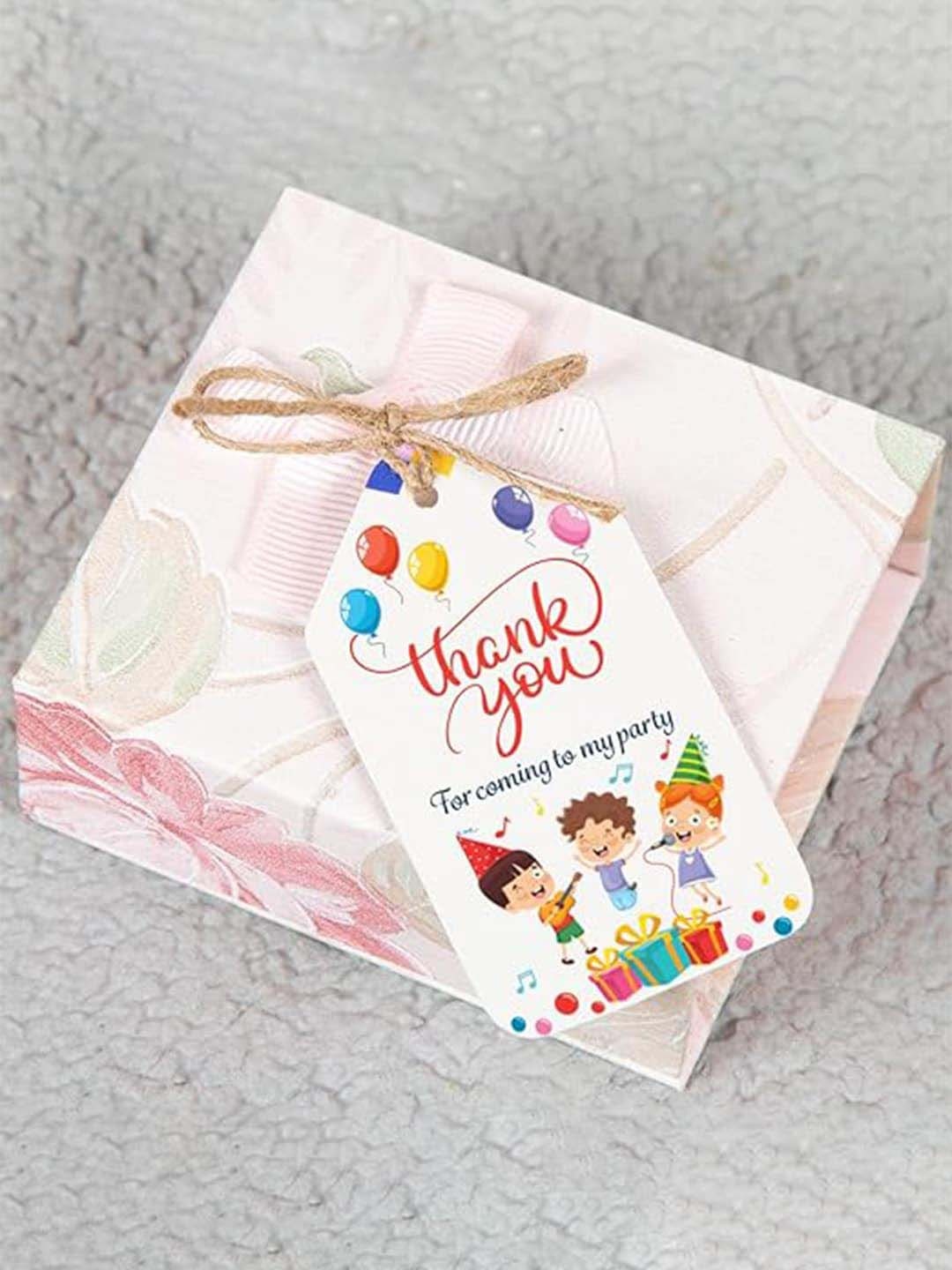 

Kaameri Bazaar 48 Pcs Birthday Tags With Natural Jute Twine Craft Accessories, Pink