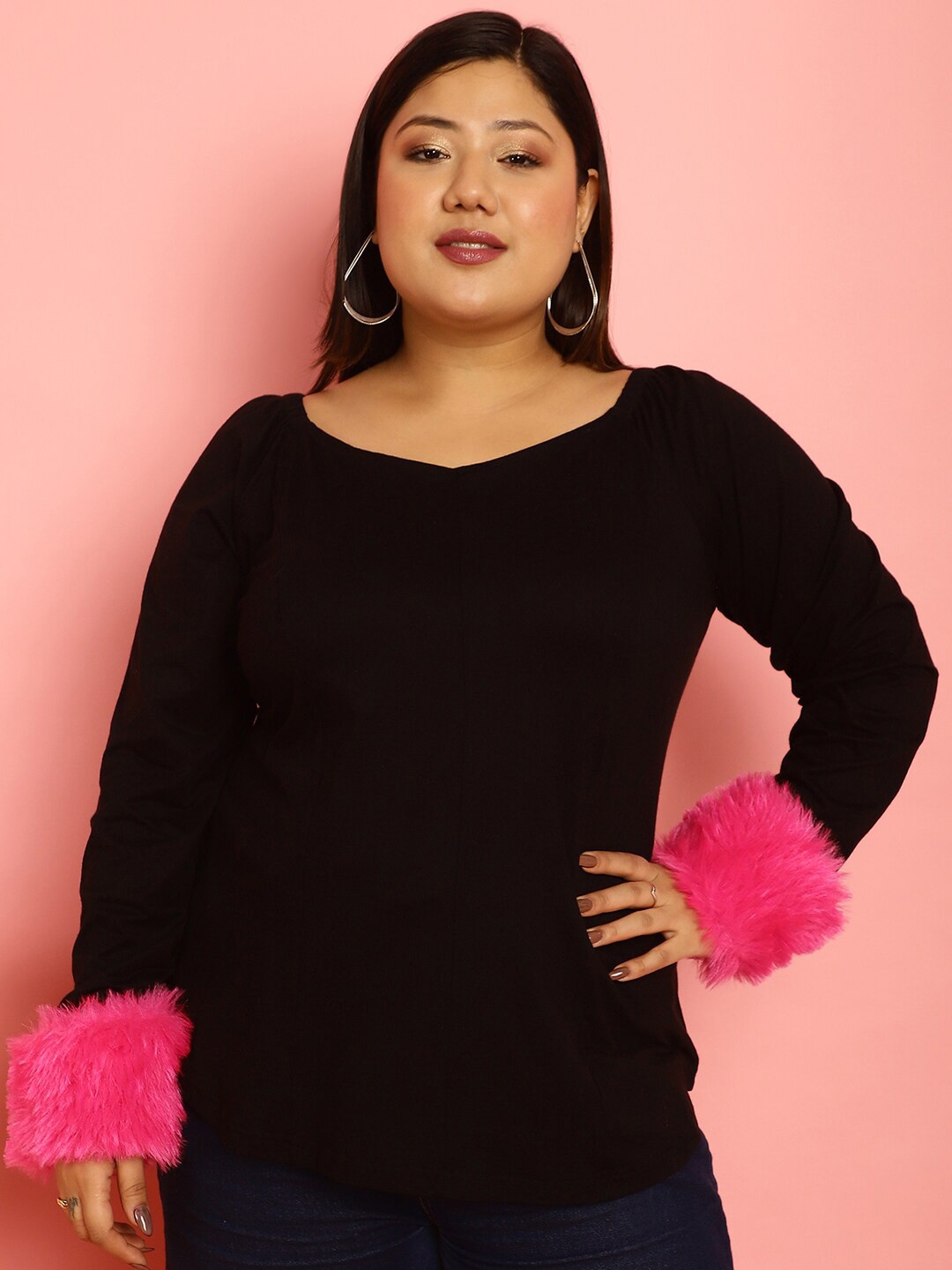 

theRebelinme Sweetheart Neck Top, Pink