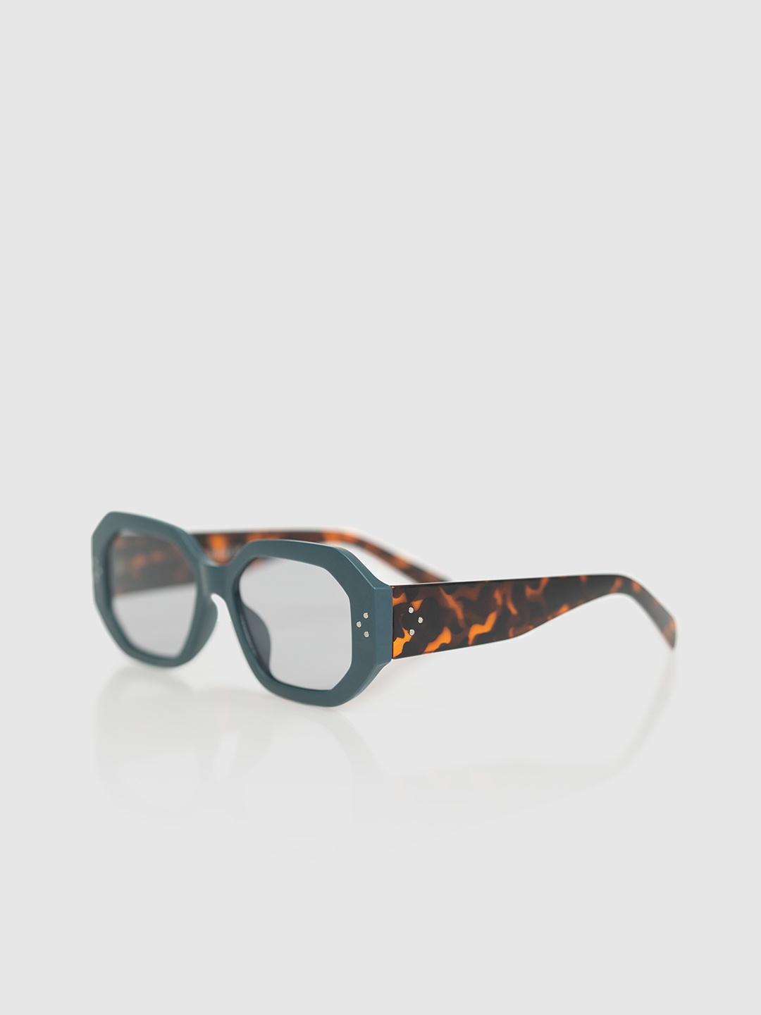 

DIMEH Unisex Rectangle Sunglasses with UV Protected Lens SG-003-Green, Black