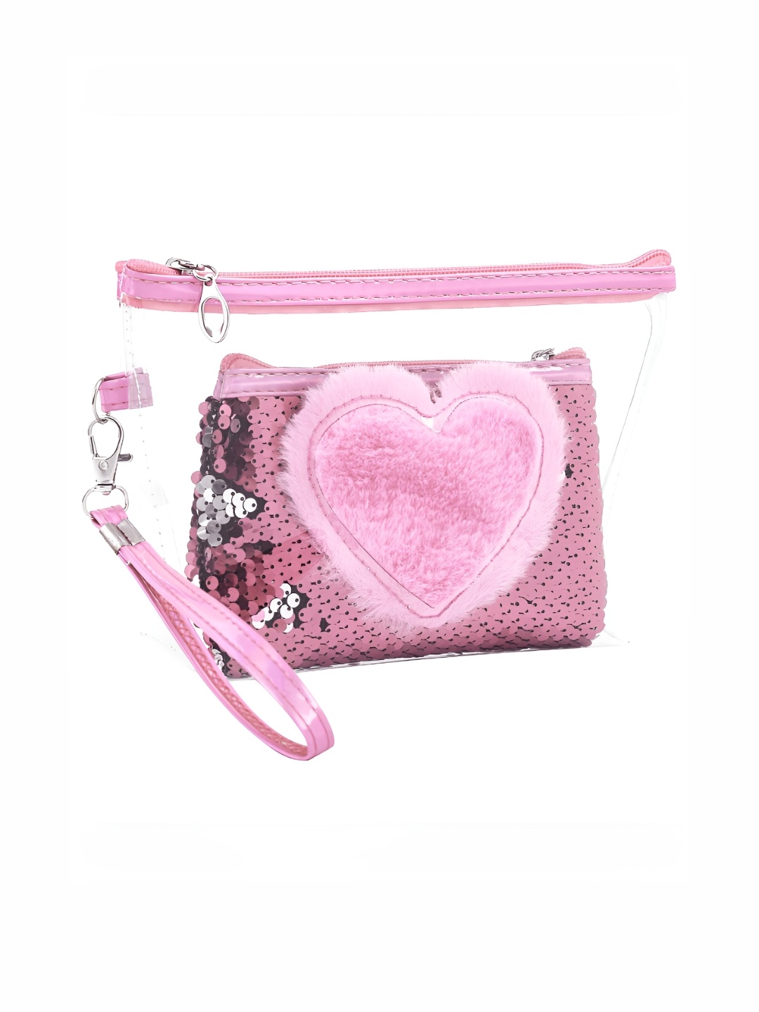 

HOUSE OF QUIRK Pink 2 Pieces Printed Makeup Organisers