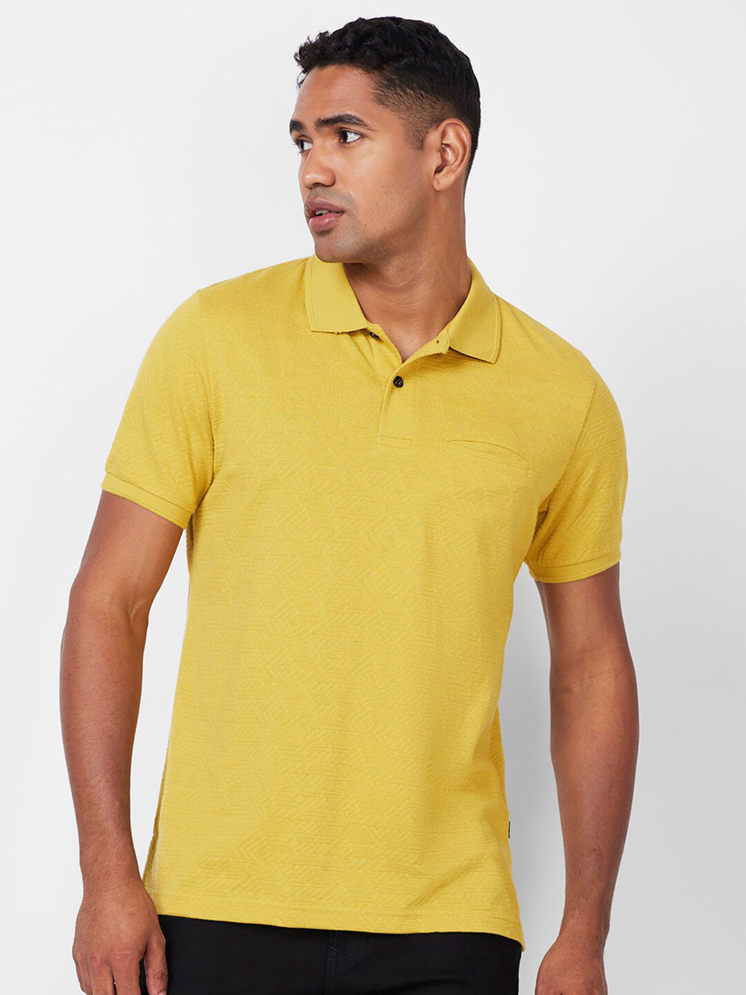 

CELSIUS Polo Collar Short Regular Sleeves Pockets Cotton Casual T-shirt, Metallic