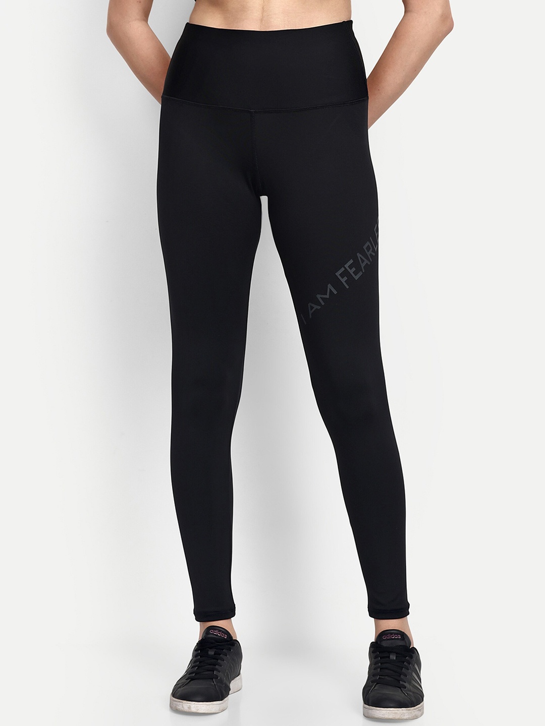 

Fenoix Women Ankle Length Dry Fit Sports Tights, Black