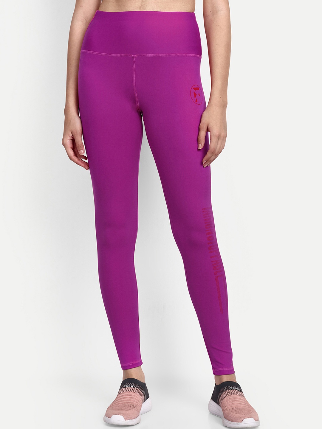 

Fenoix Women Ankle Length Dry Fit Sports Tights, Pink