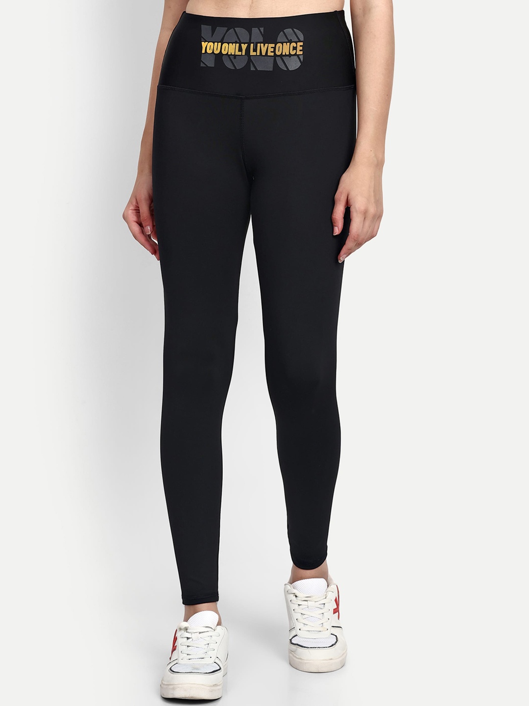 

Fenoix Women Dry-Fit Ankle Length Tights, Black
